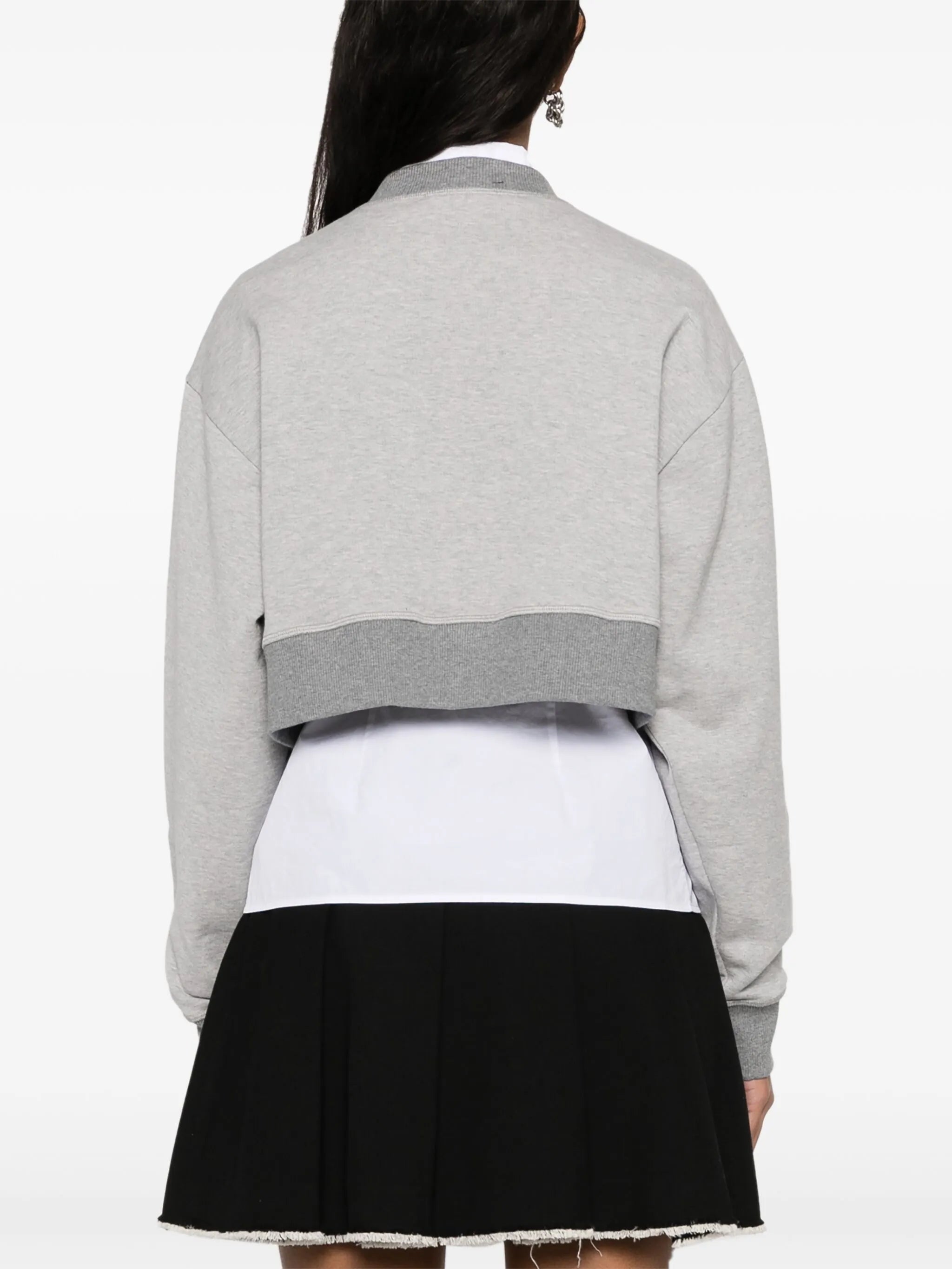logo-print cropped cotton sweatshirt