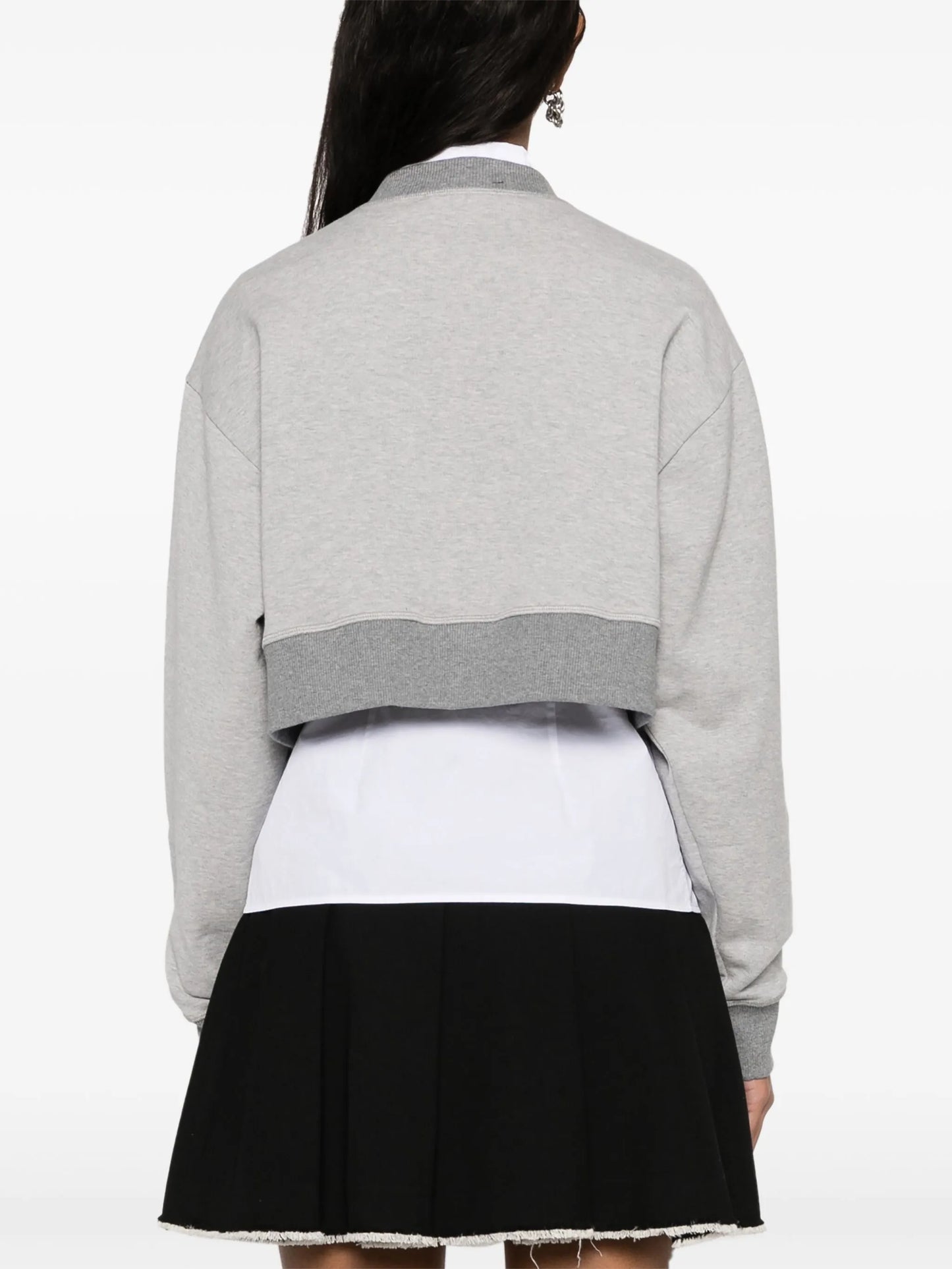 logo-print cropped cotton sweatshirt