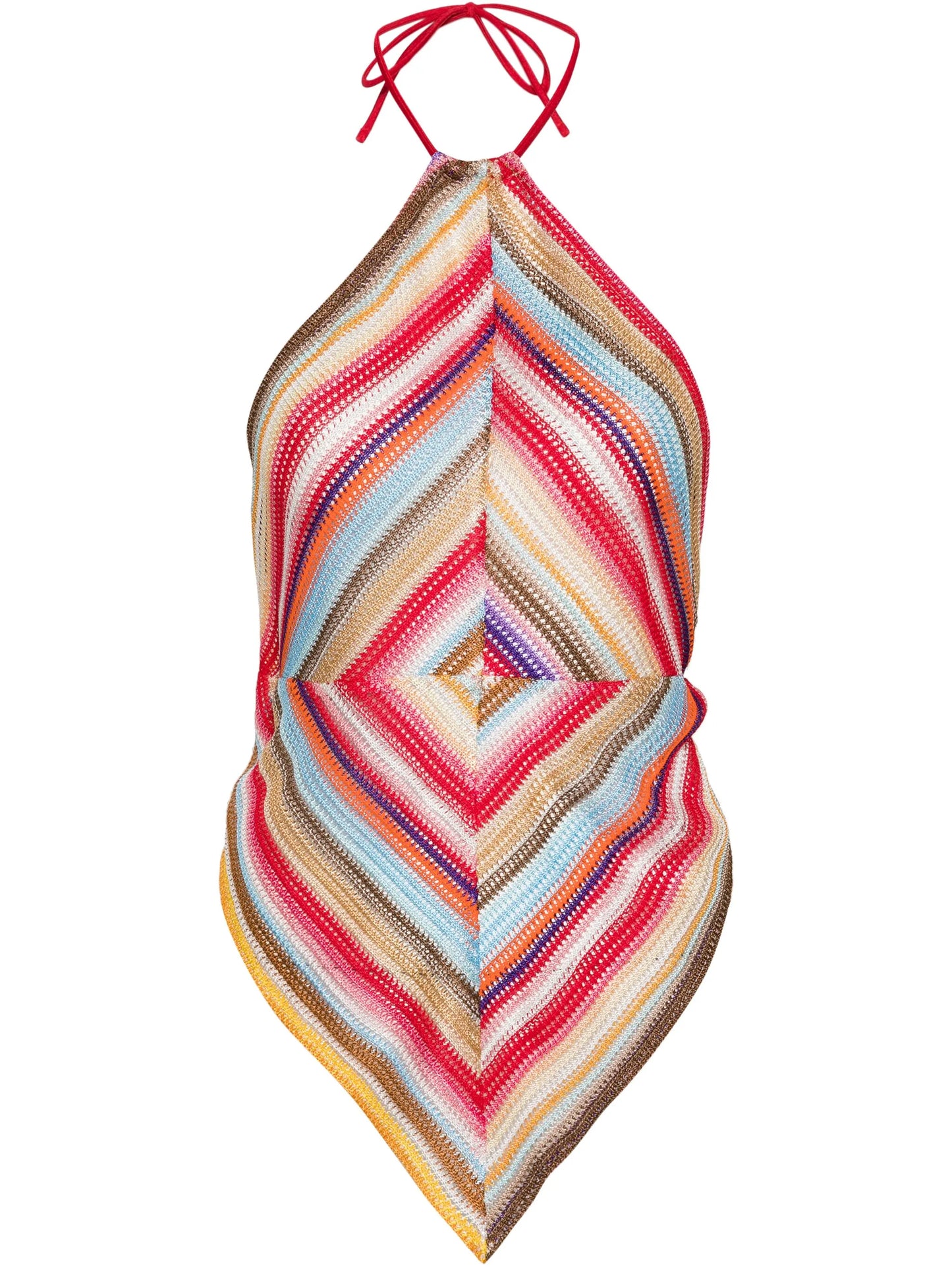 open-knit zigzag top
