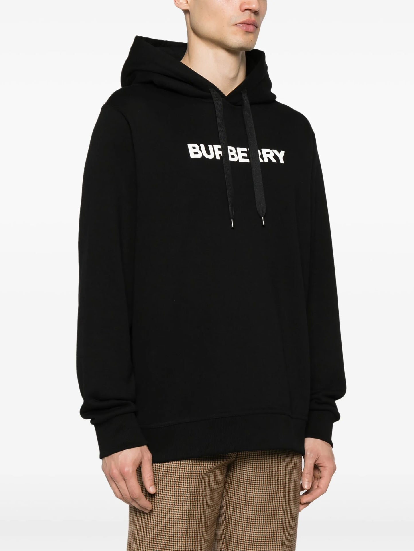 logo-print cotton hoodie