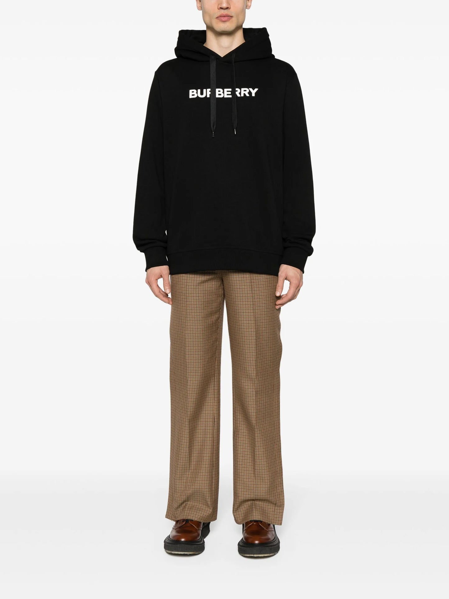 logo-print cotton hoodie