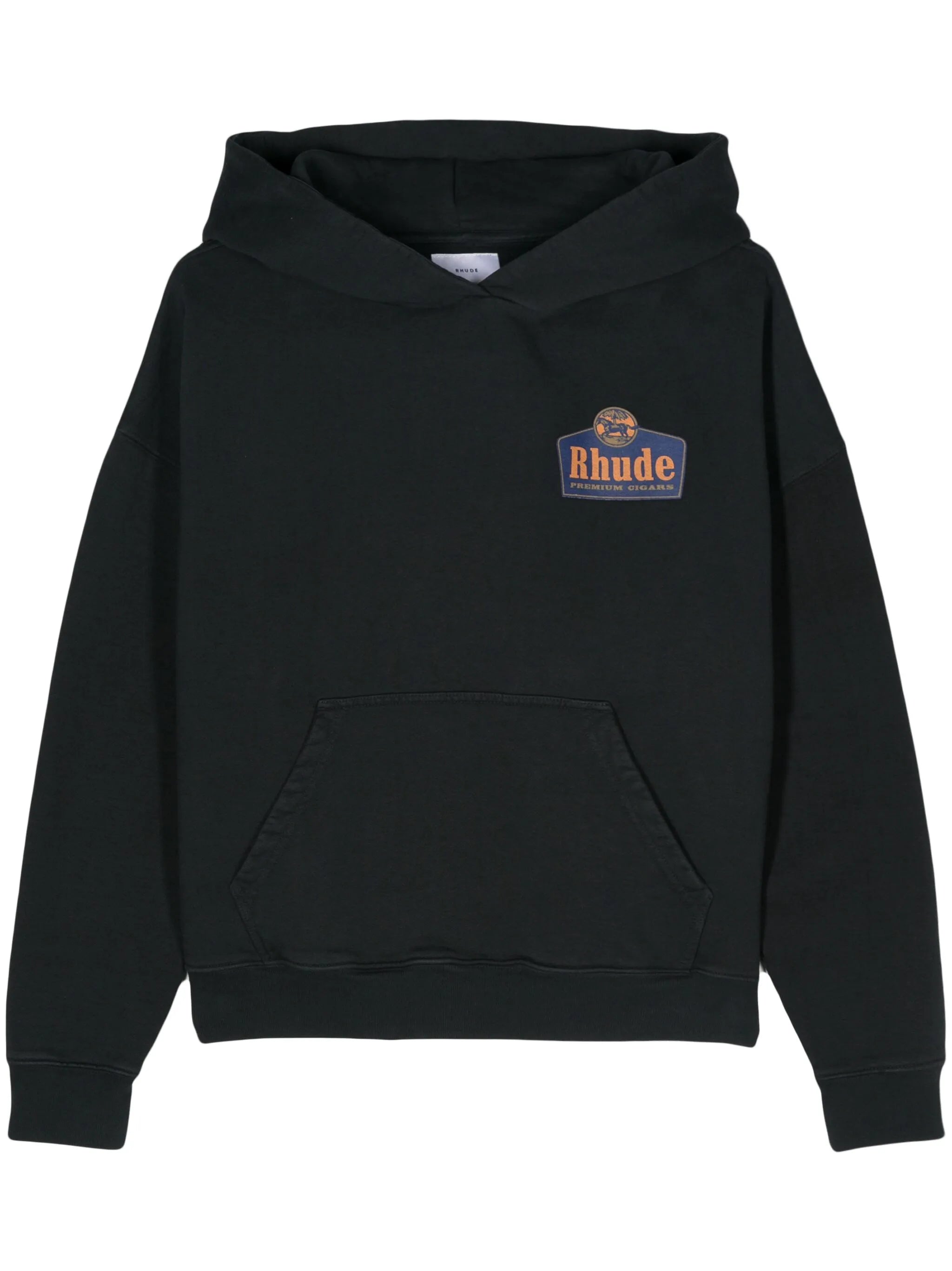logo-print cotton hoodie