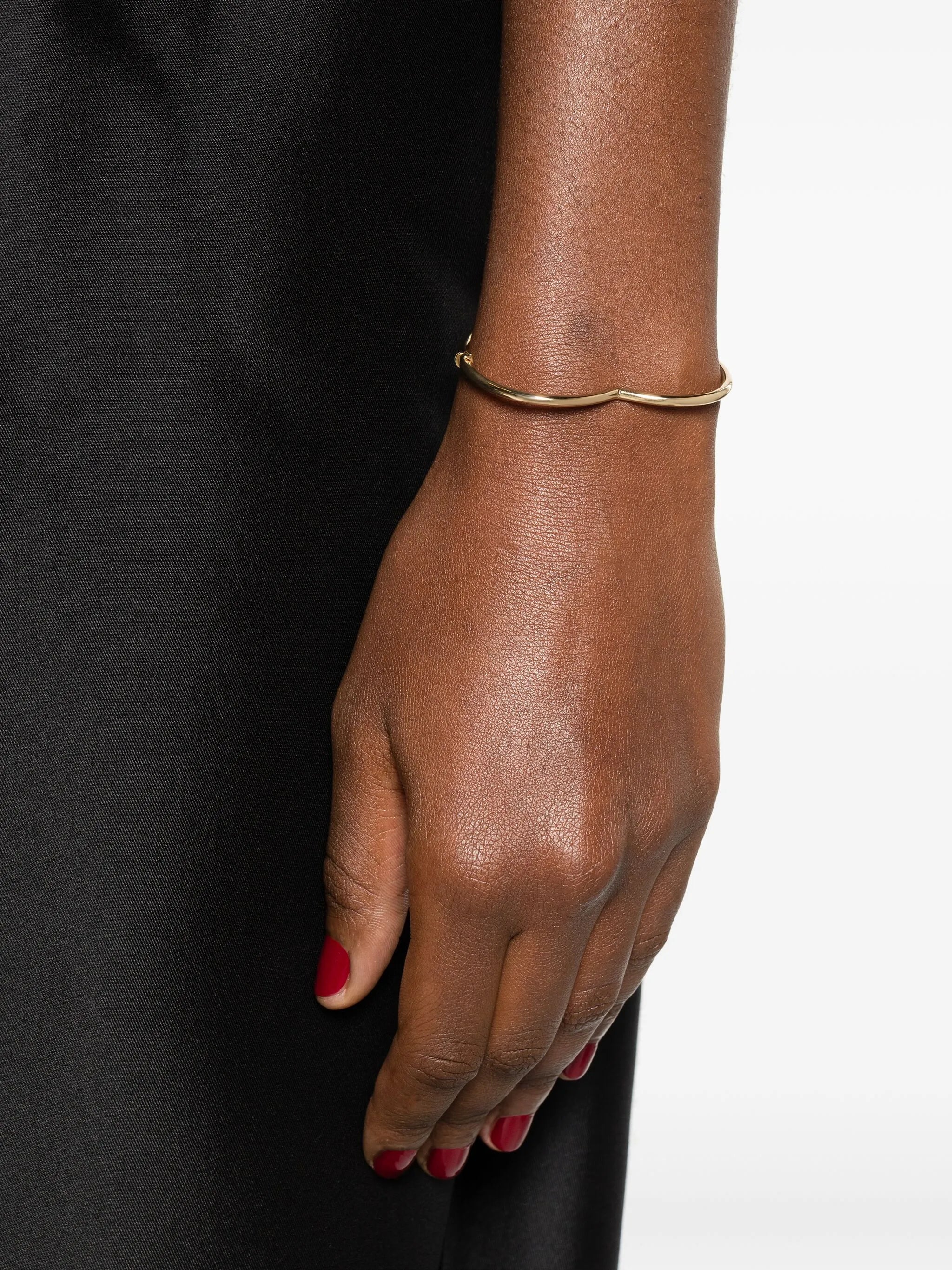 9kt yellow gold Jonc Coeur Lisse Or Jaune bangle bracelet