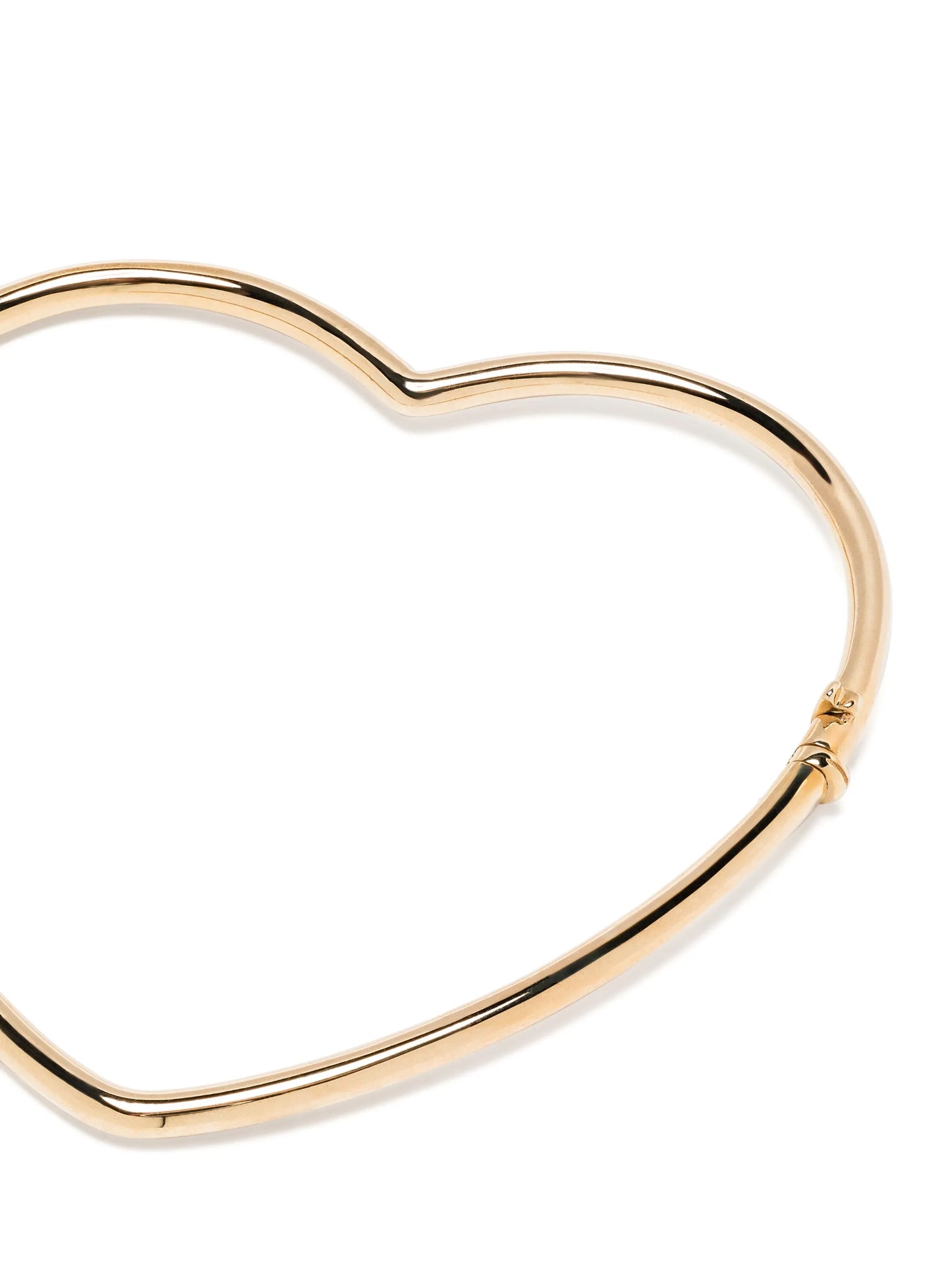 9kt yellow gold Jonc Coeur Lisse Or Jaune bangle bracelet