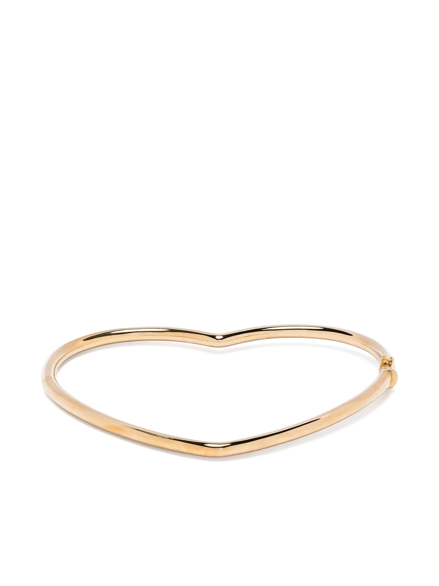 9kt yellow gold Jonc Coeur Lisse Or Jaune bangle bracelet