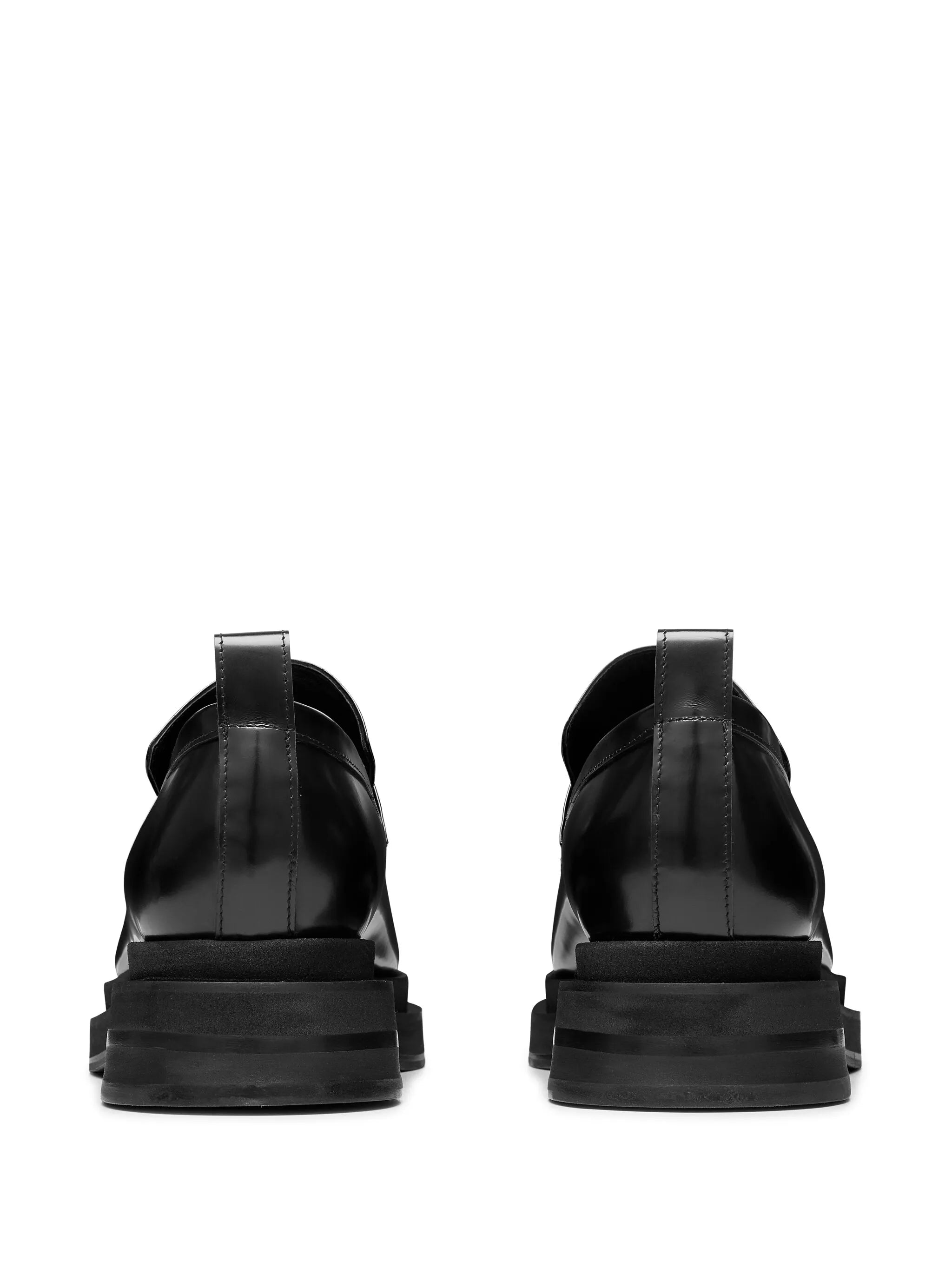 Heart-toe leather loafers