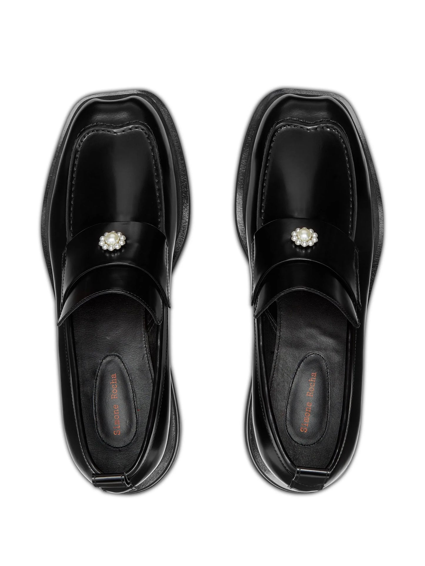 Heart-toe leather loafers