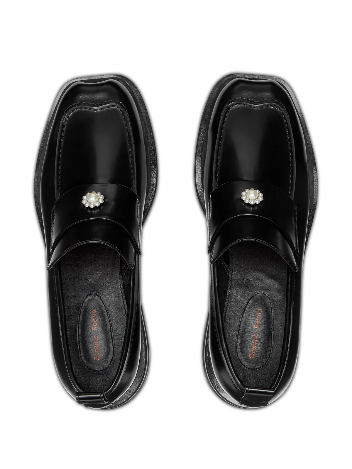 Heart-toe leather loafers