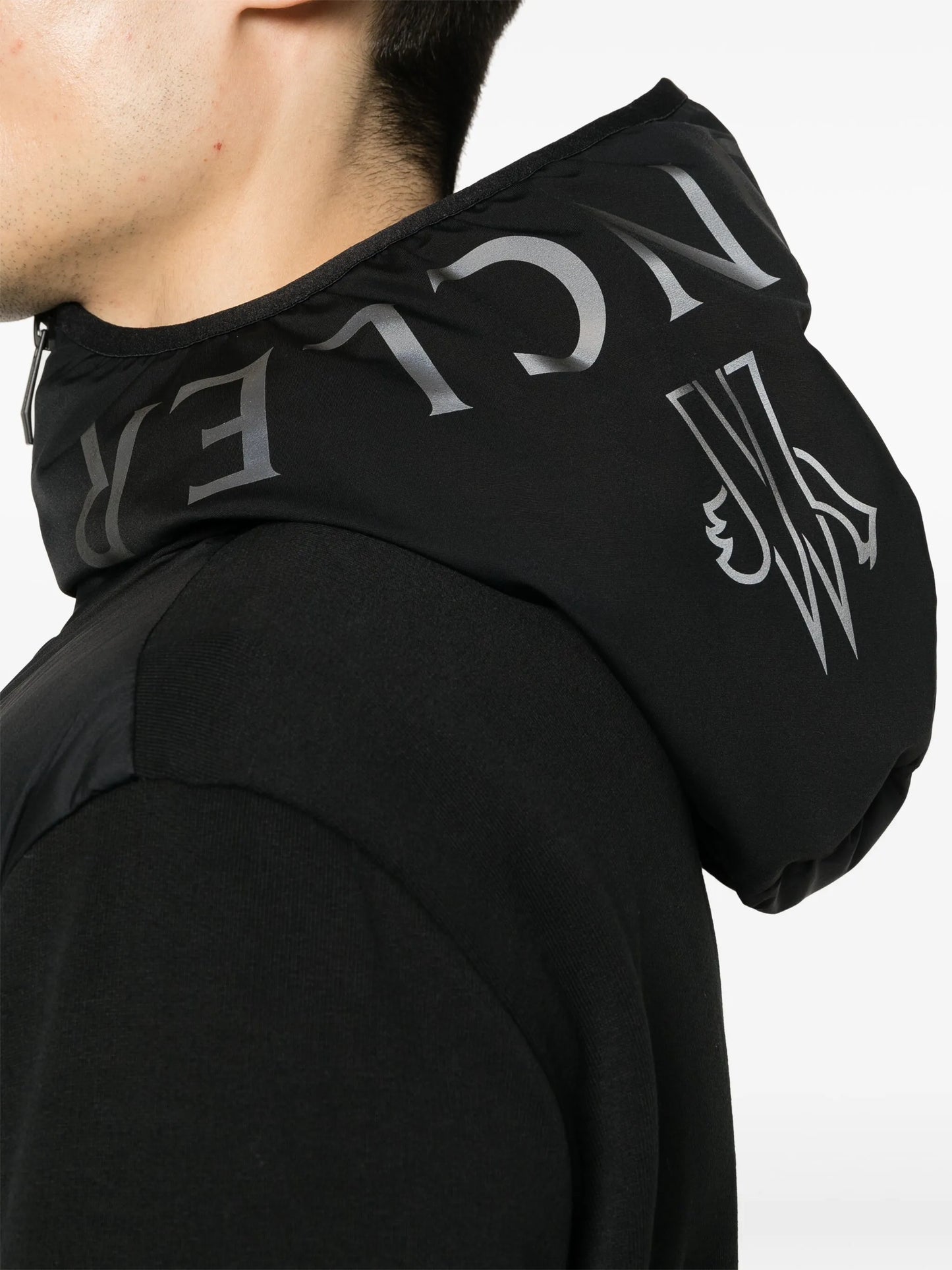 panelled hooded jacket