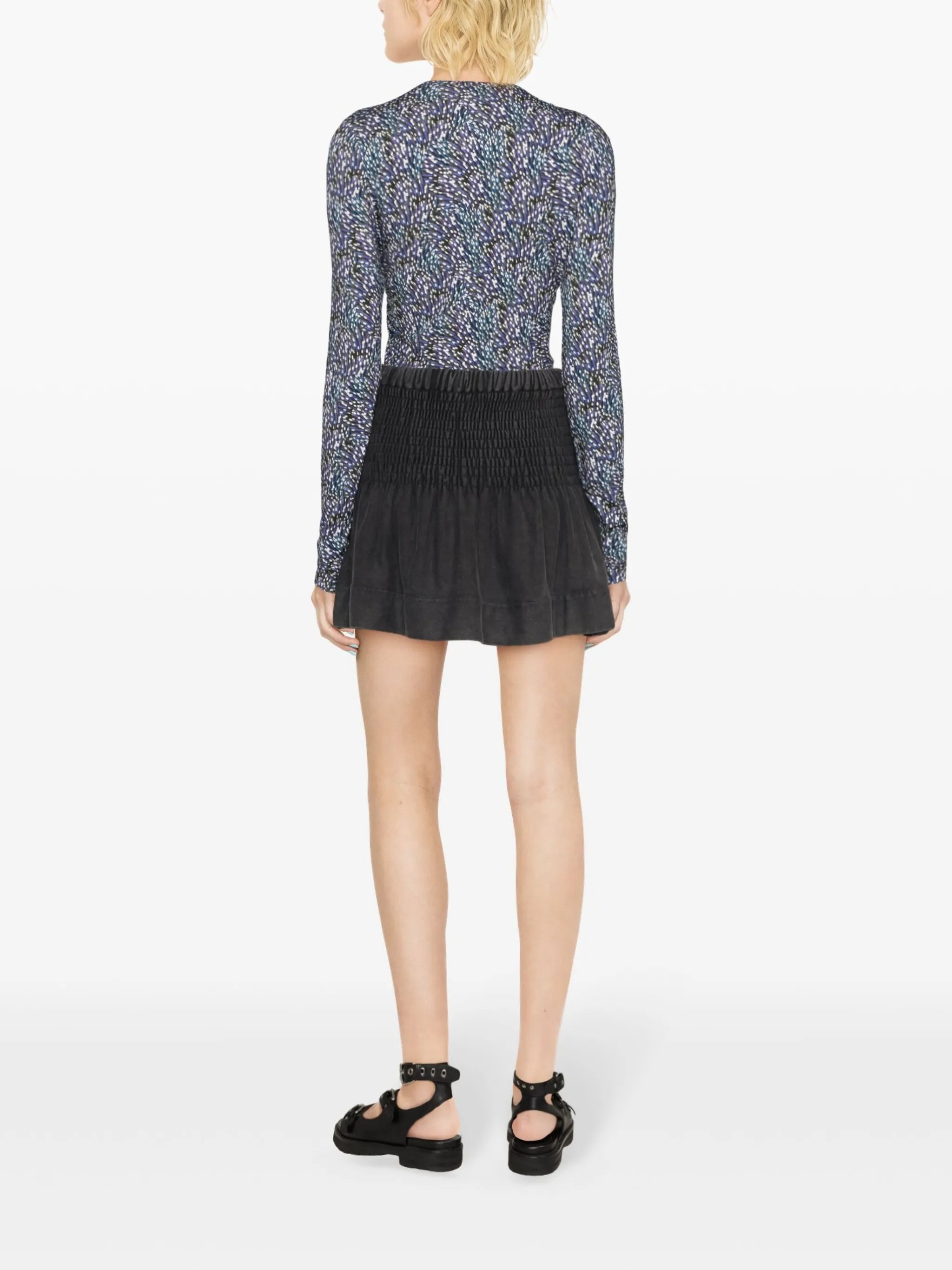 Pacifica shirred miniskirt