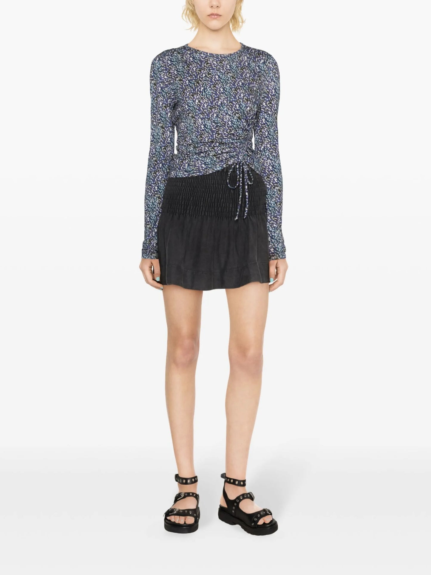 Pacifica shirred miniskirt