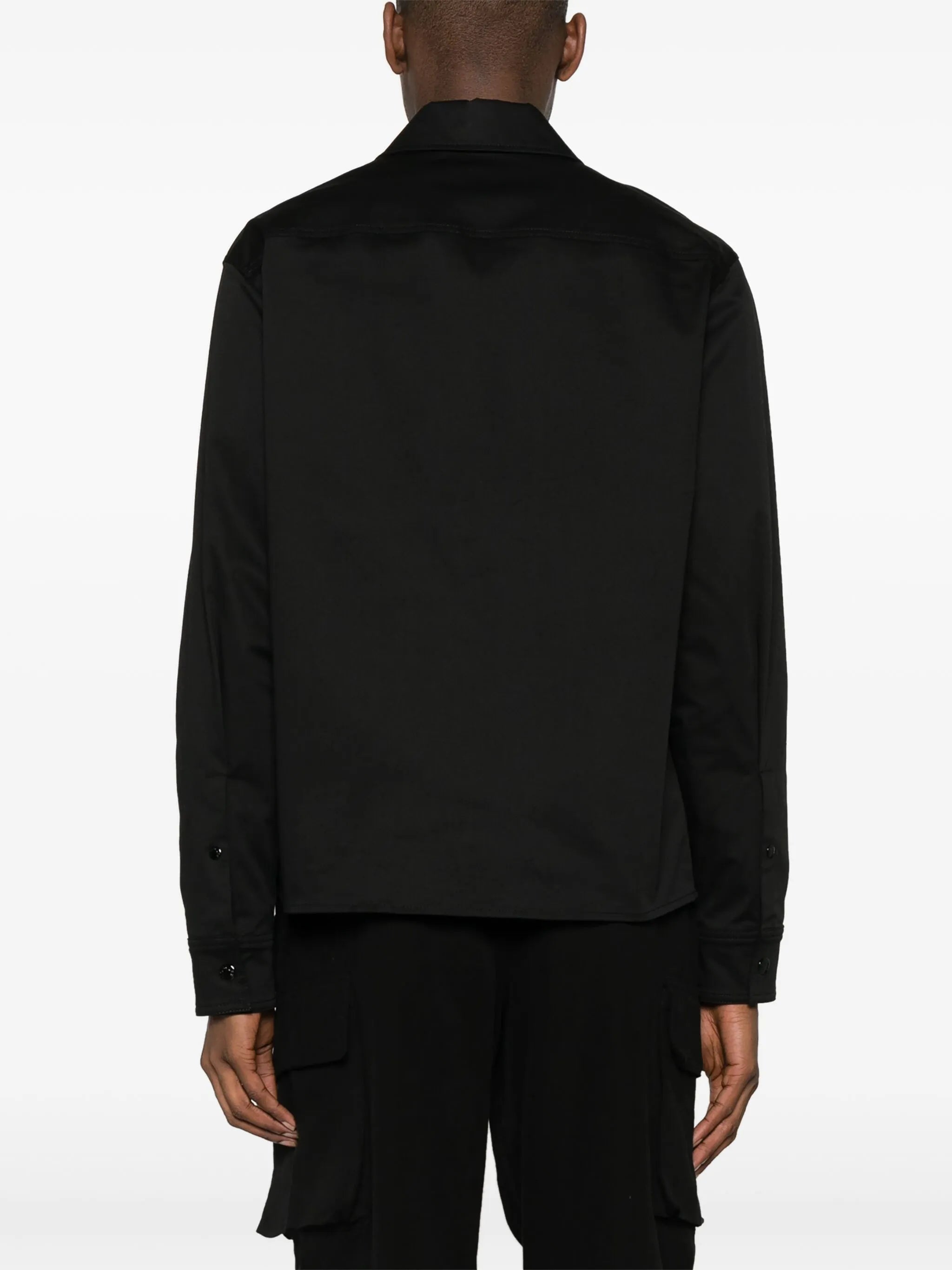 logo-patch shirt jacket
