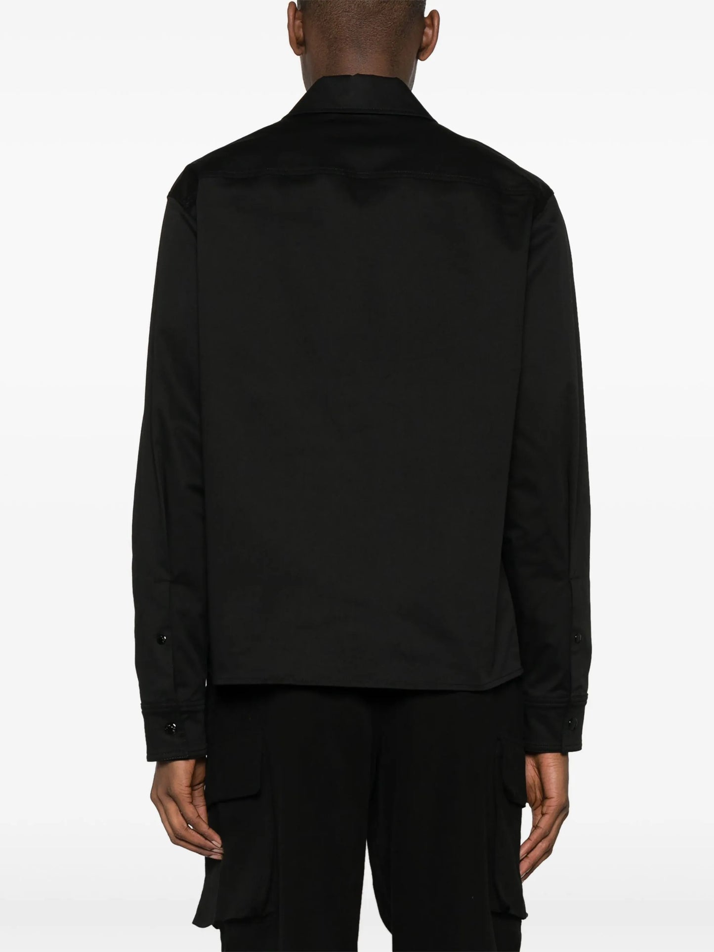 logo-patch shirt jacket