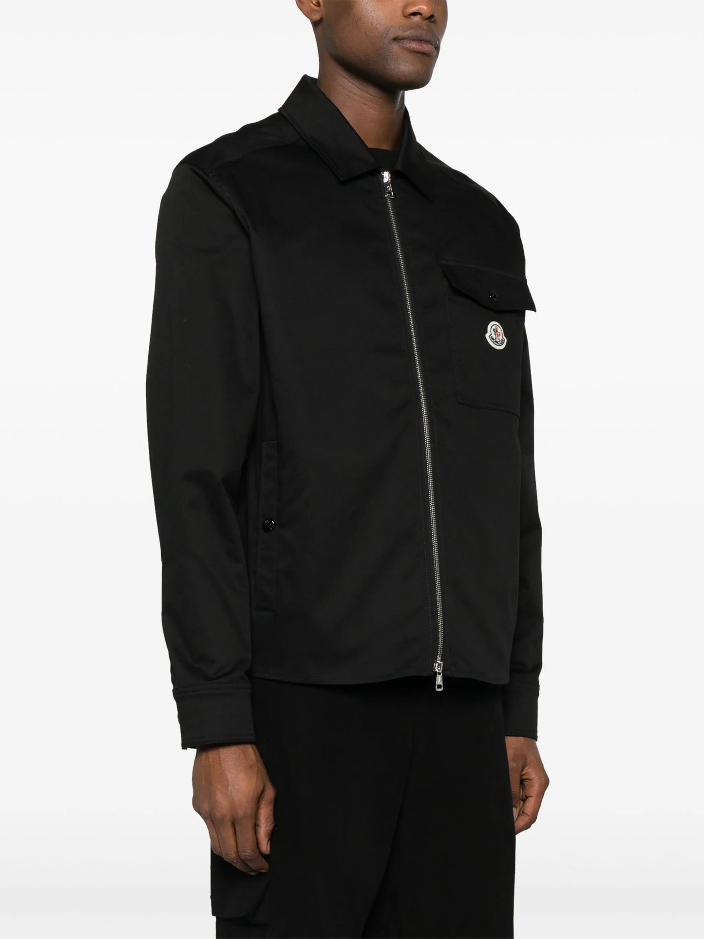 logo-patch shirt jacket