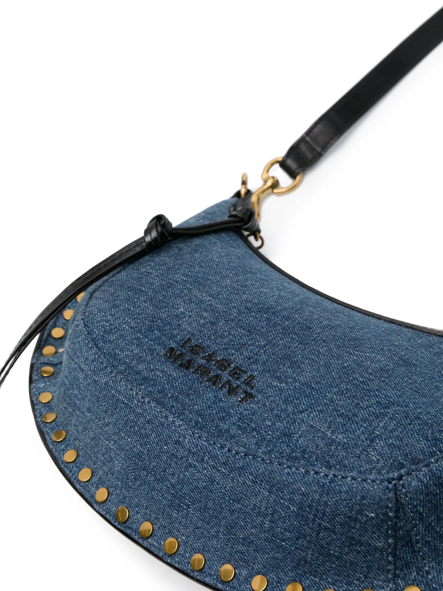 Oskan Moon denim studded shoulder bag