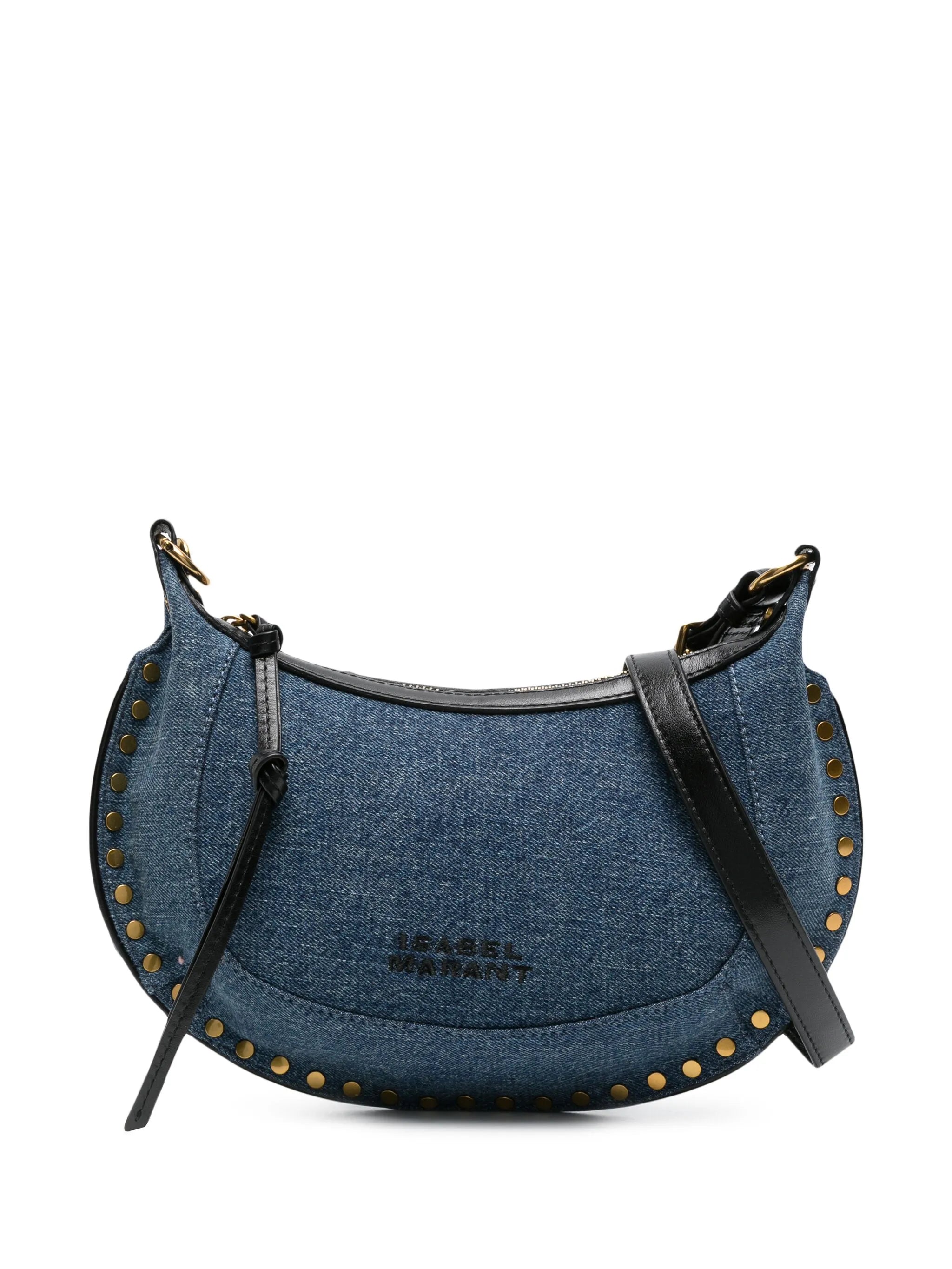 Oskan Moon denim studded shoulder bag