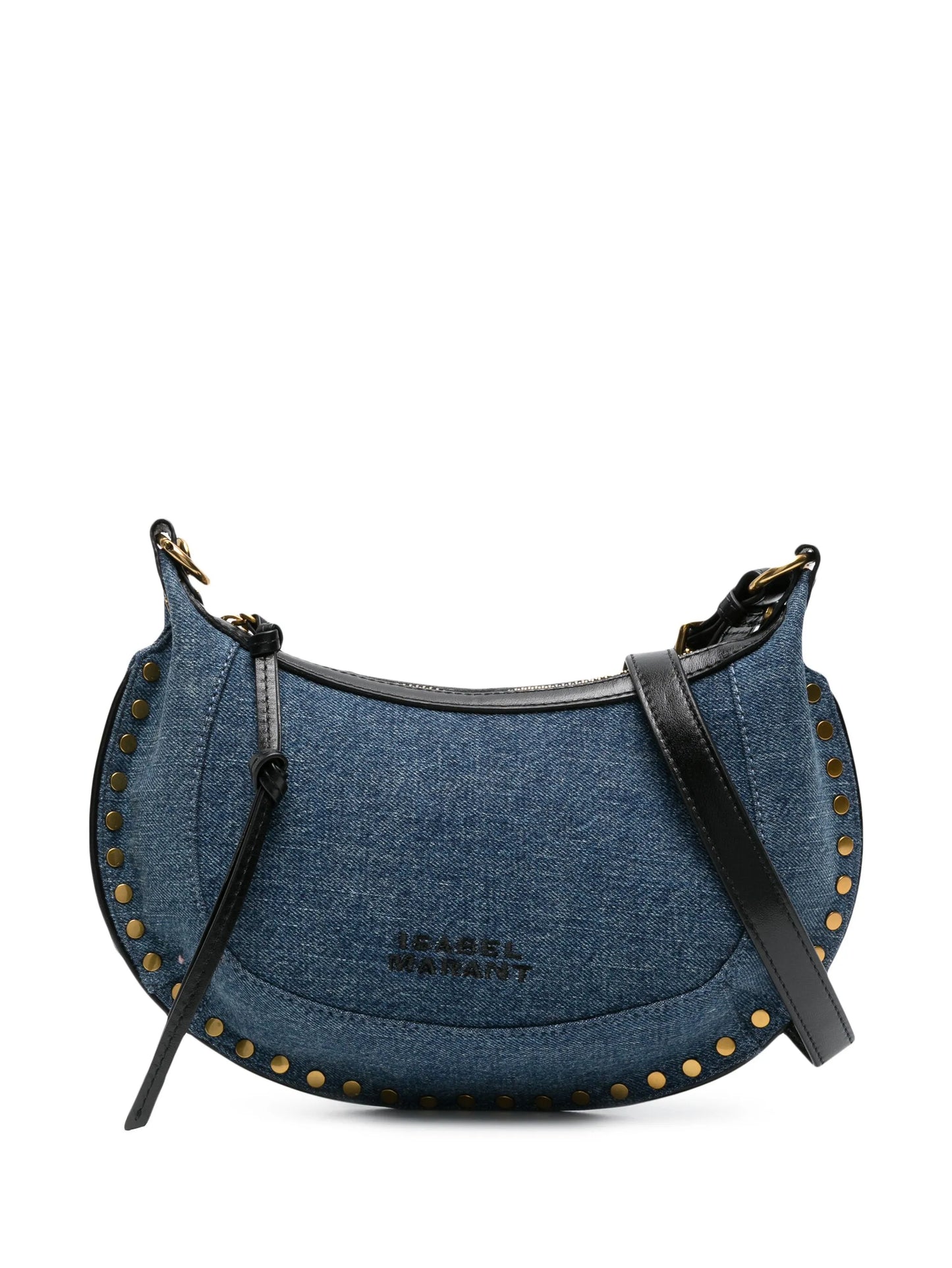 Oskan Moon denim studded shoulder bag