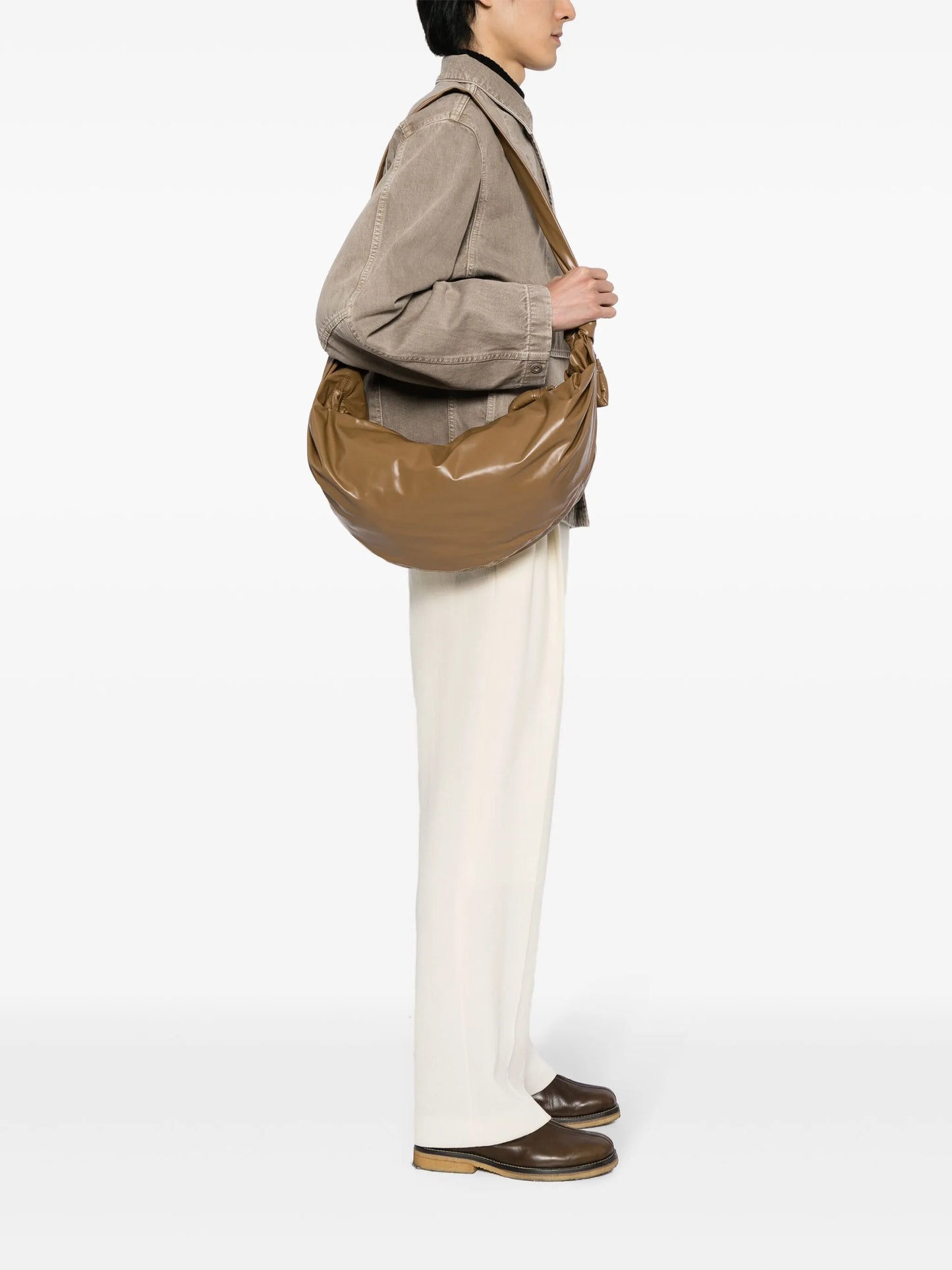 large Soft Croissant leather shoulder bag