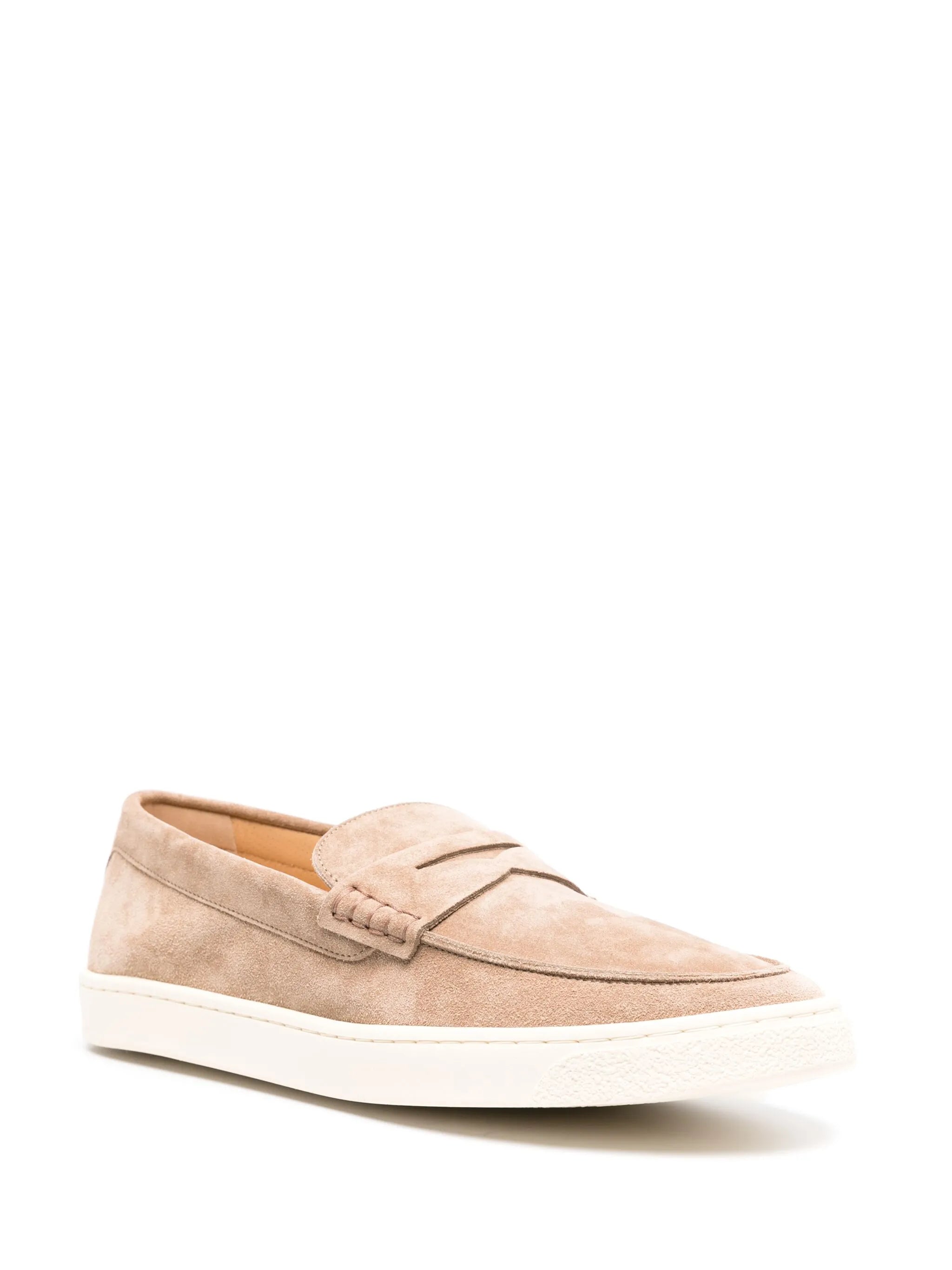 suede penny loafers