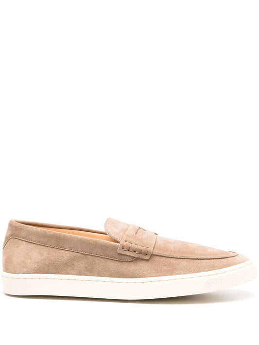suede penny loafers