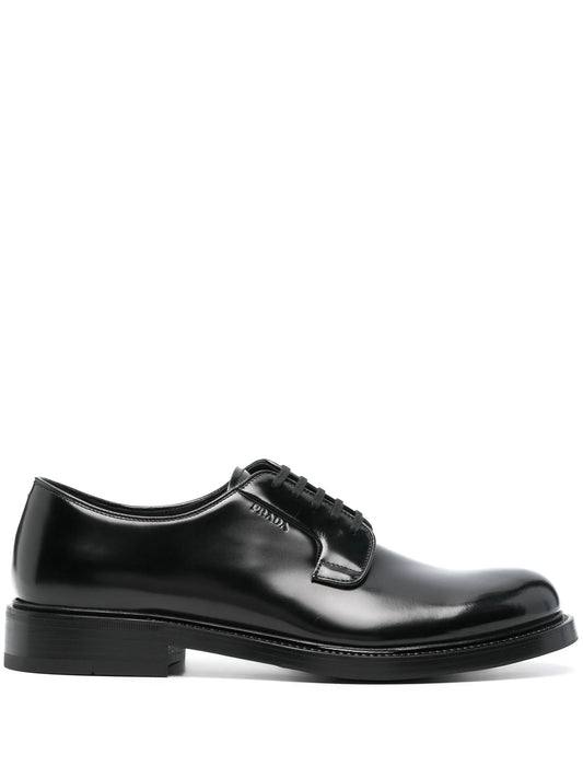logo-debossed leather oxford shoes