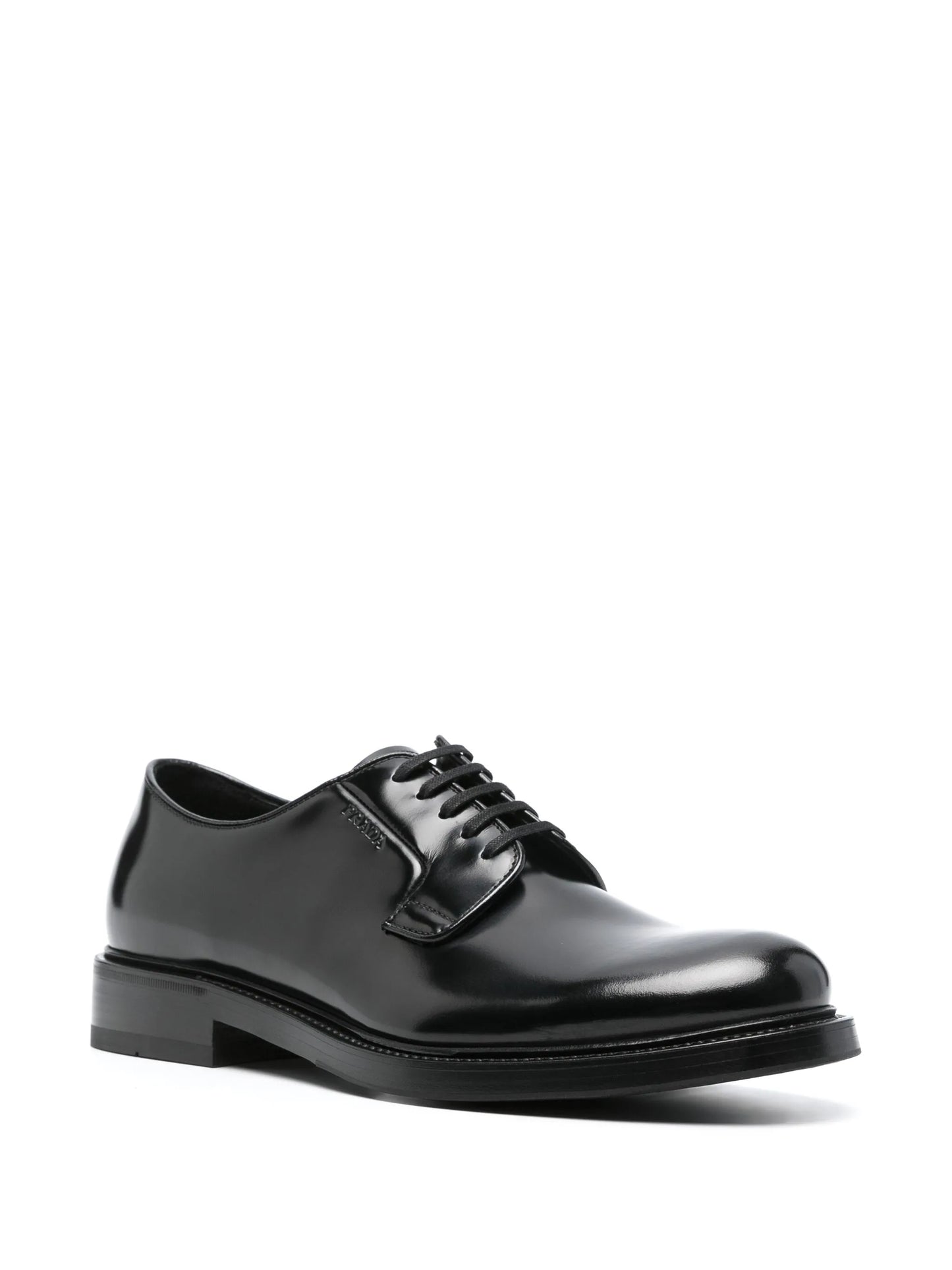 logo-debossed leather oxford shoes
