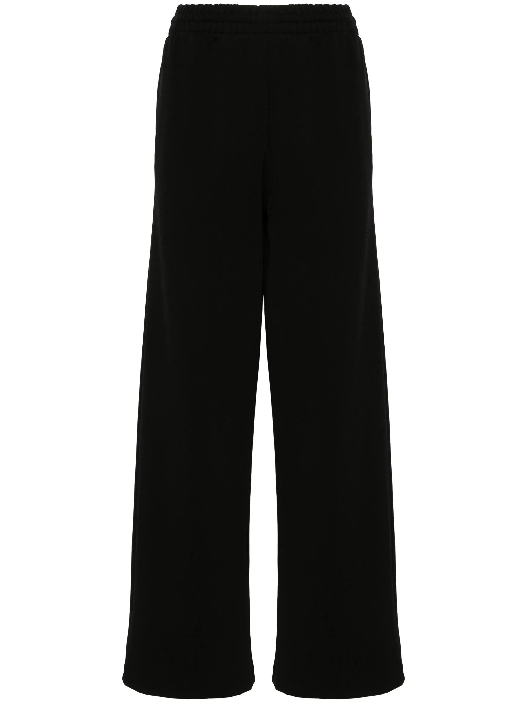 ribbed straight-leg trousers