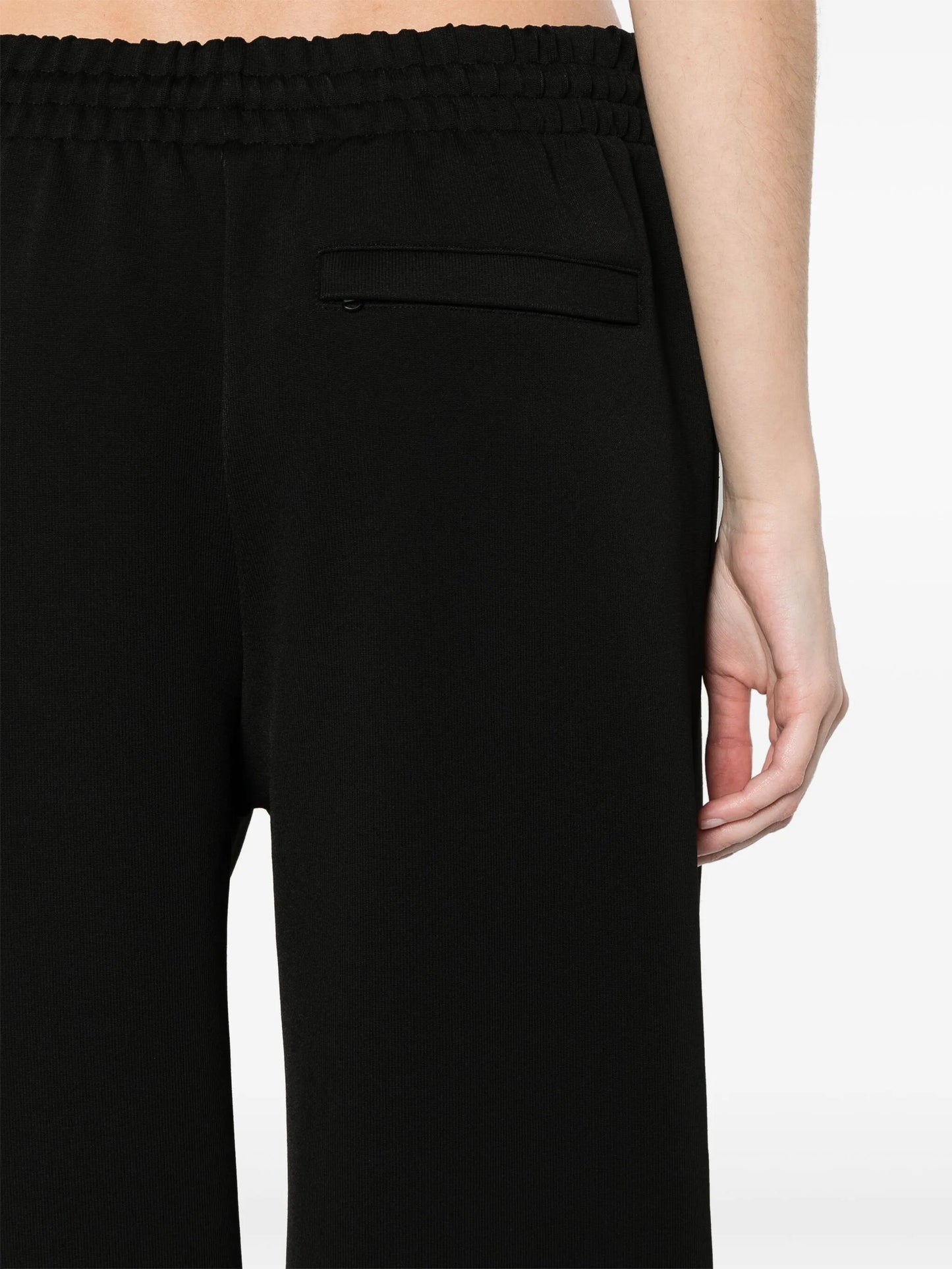ribbed straight-leg trousers