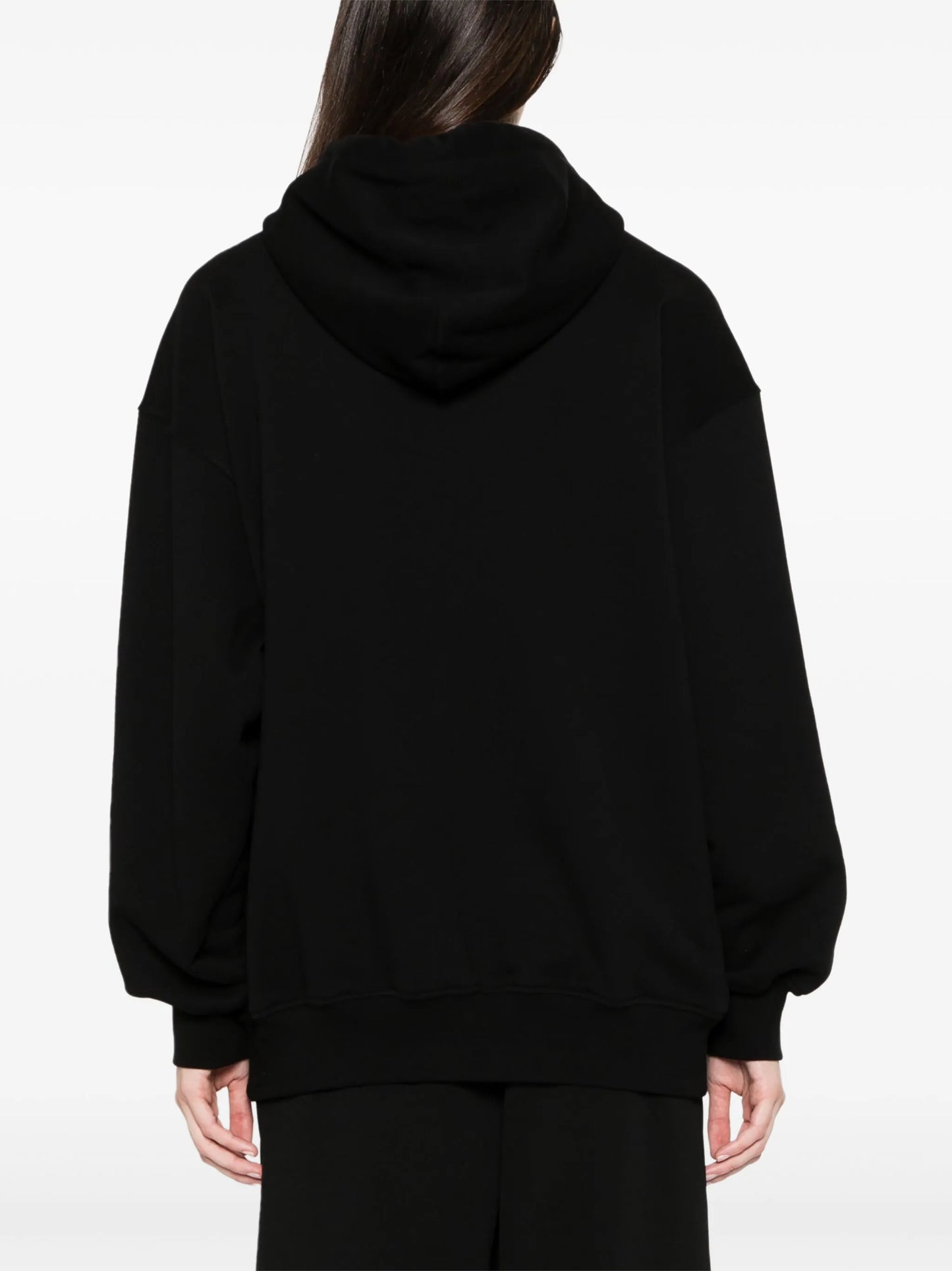 drop-shoulder zip-up hoodie