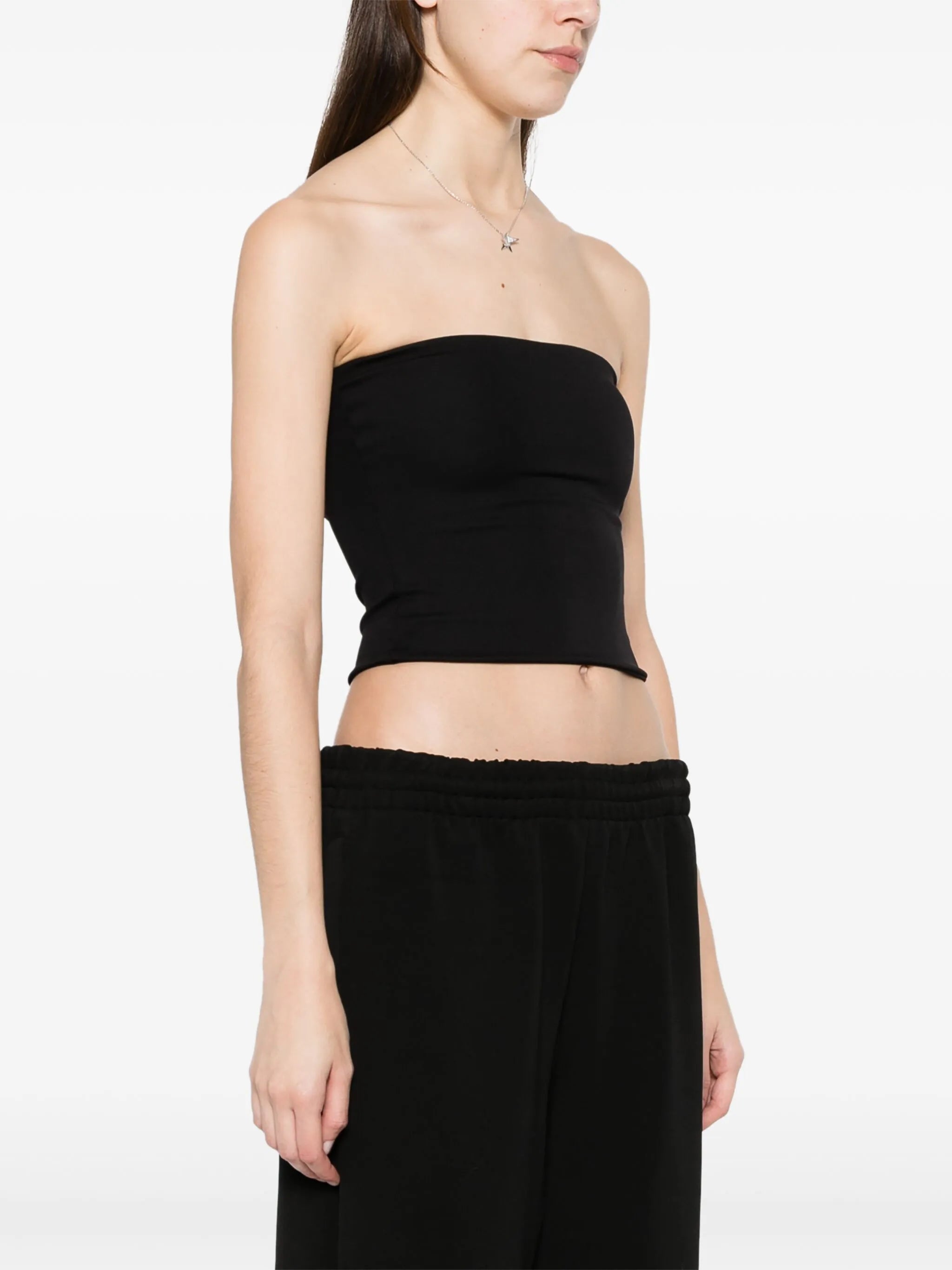 stretch-jersey tube top