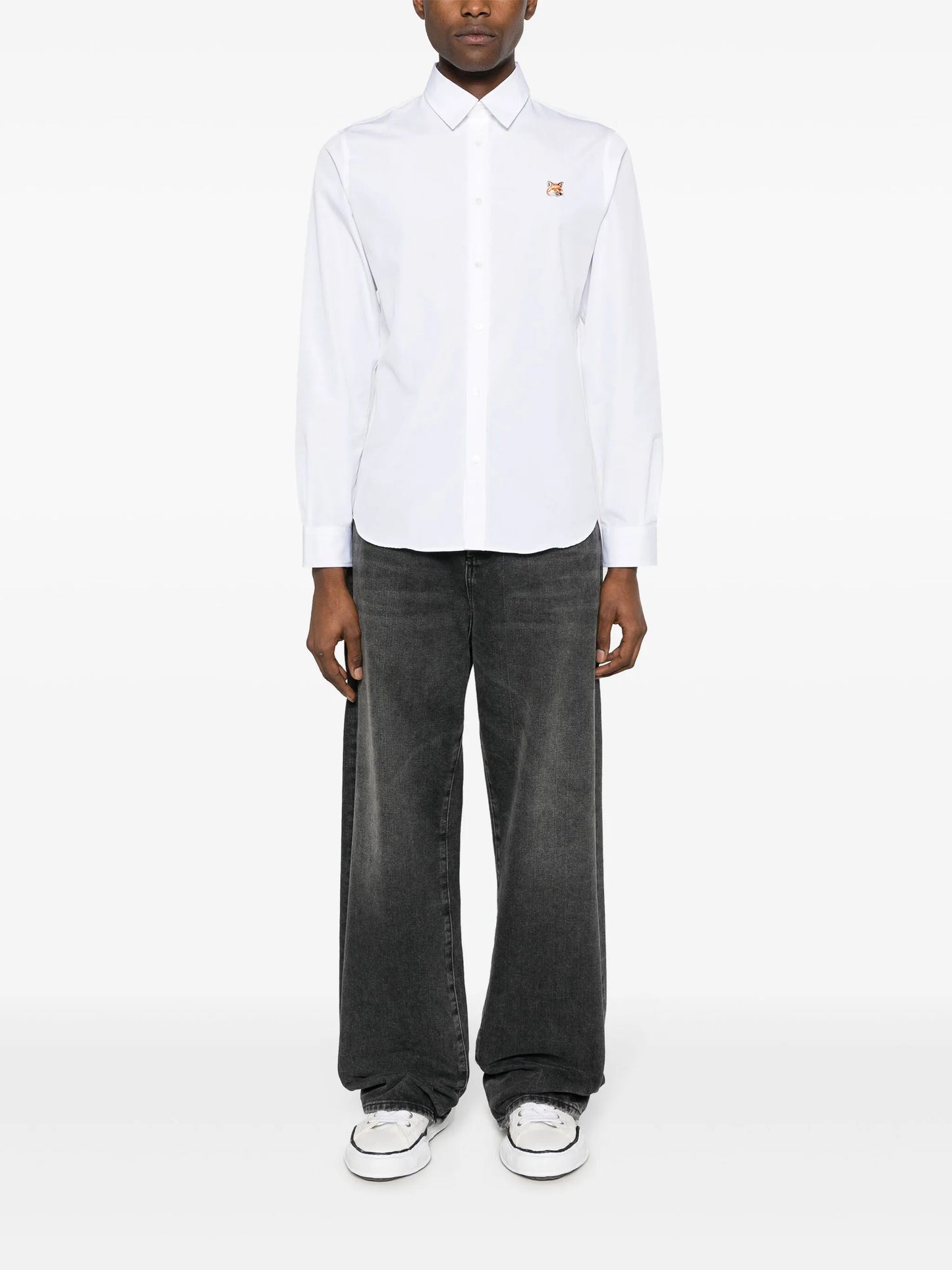 Fox-patch cotton shirt