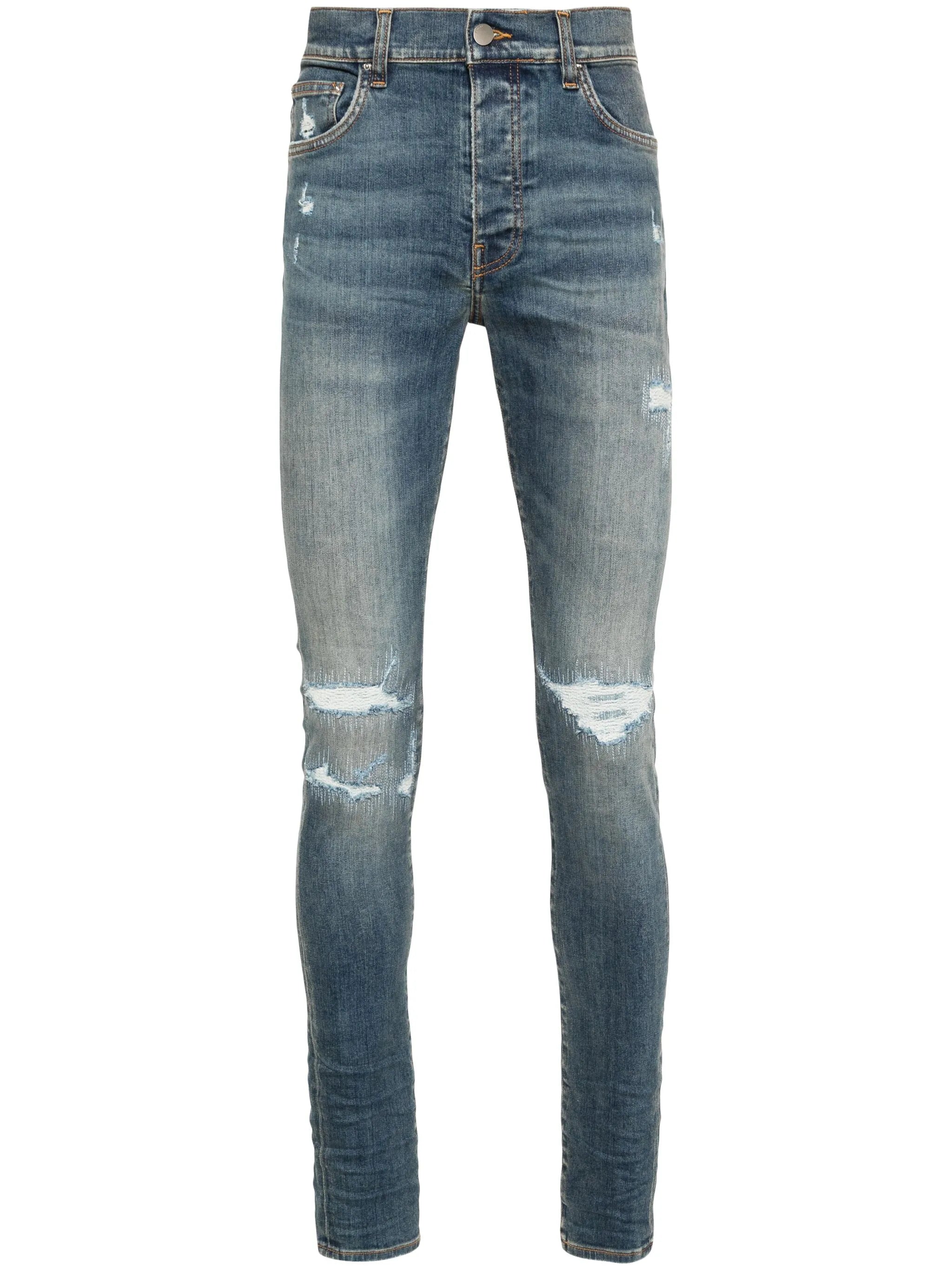 Fractured skinny jeans