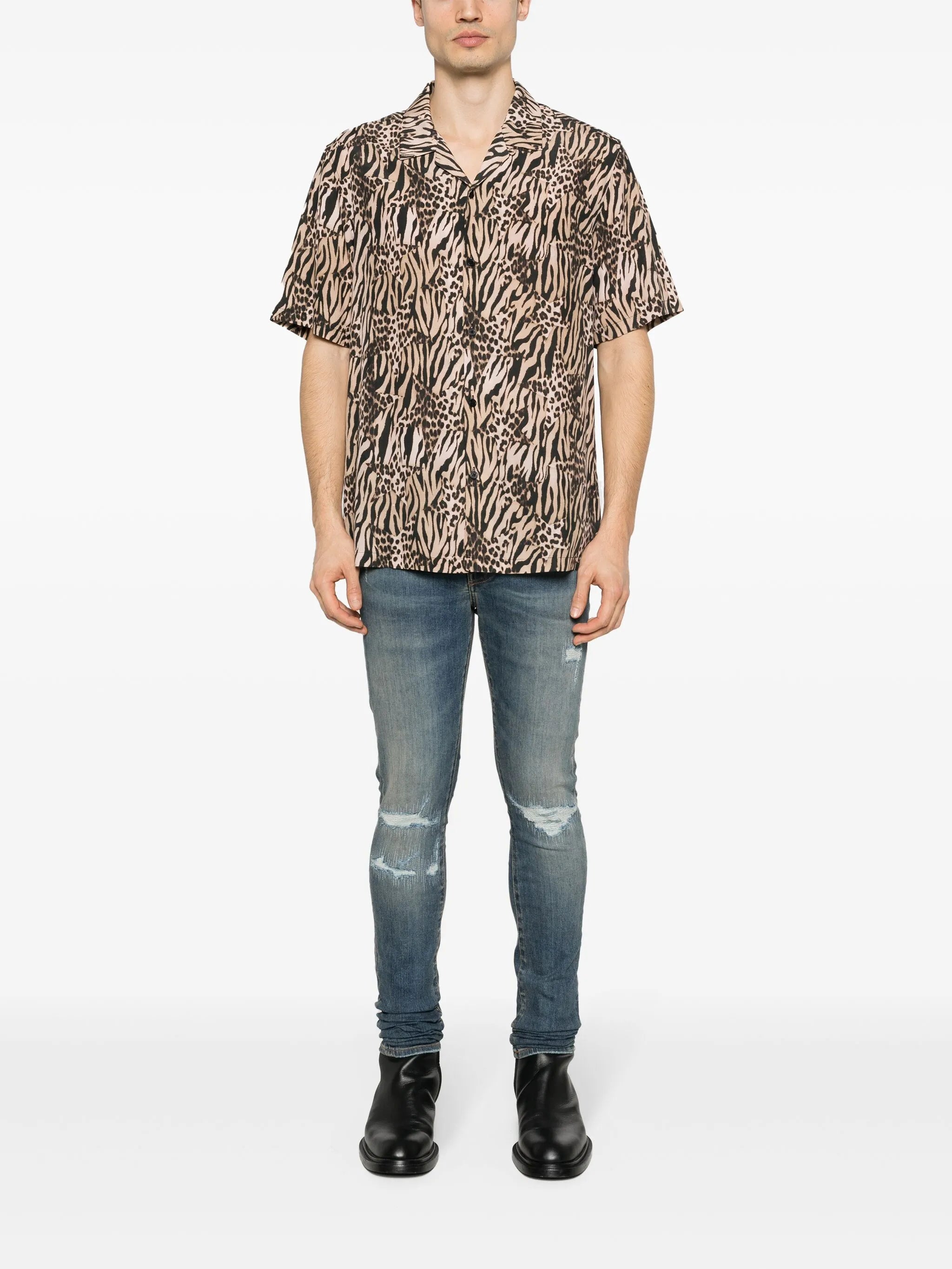 Fractured skinny jeans