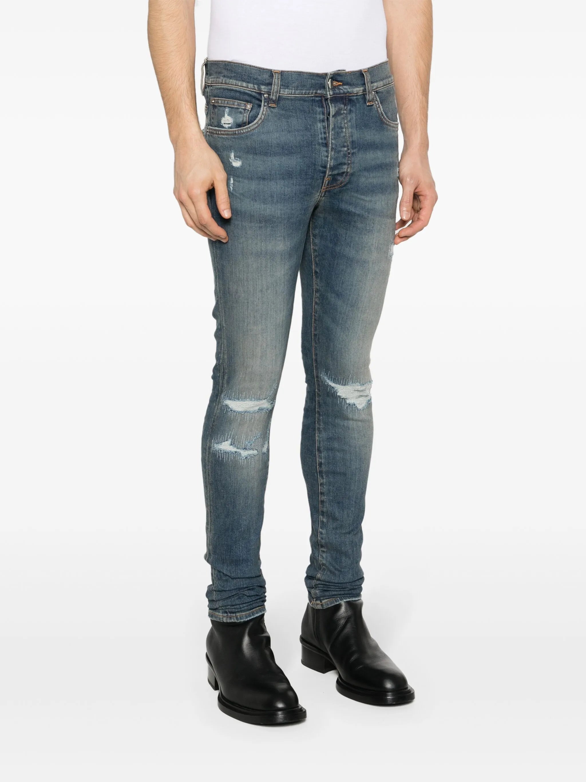 Fractured skinny jeans