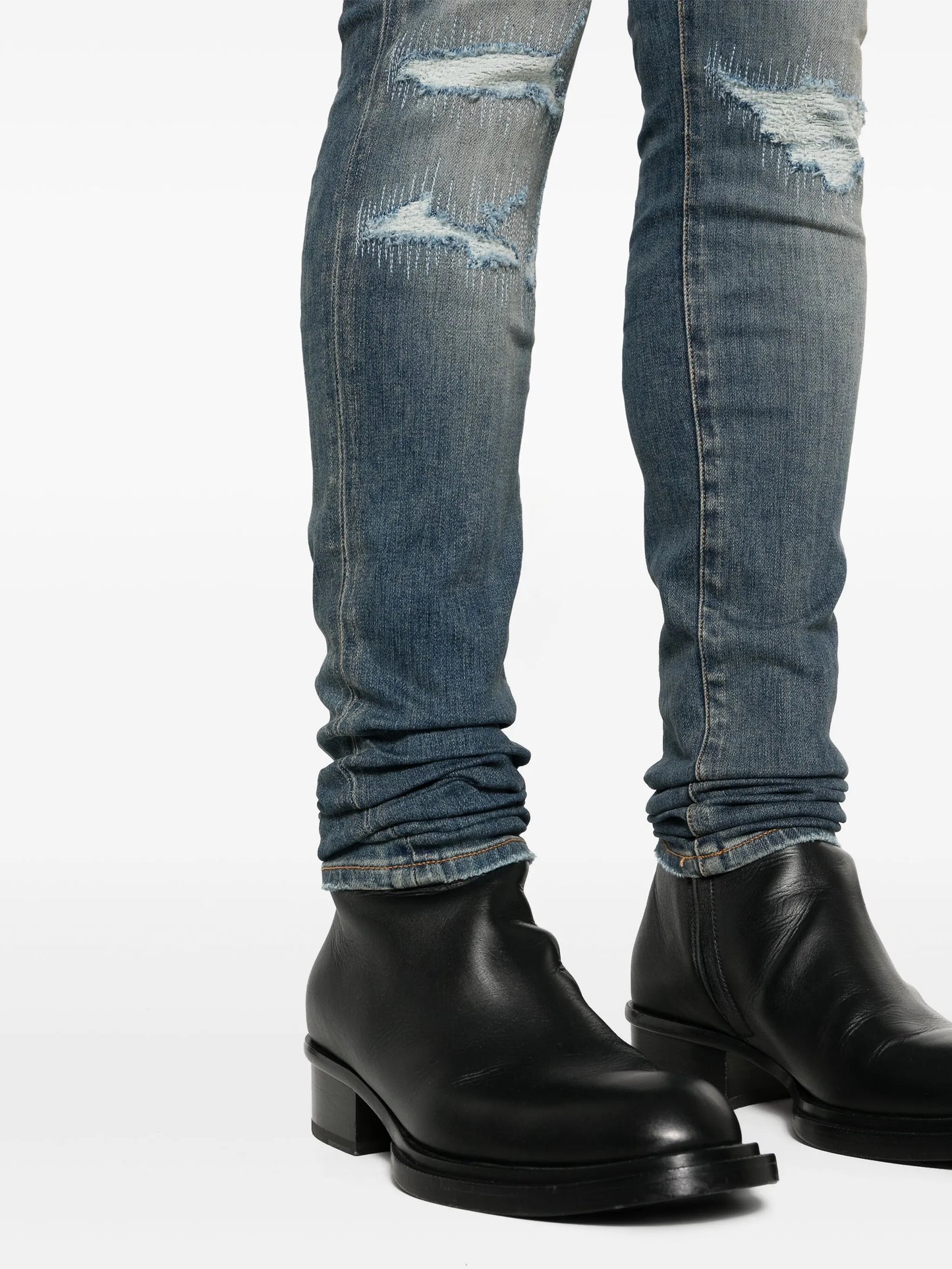 Fractured skinny jeans