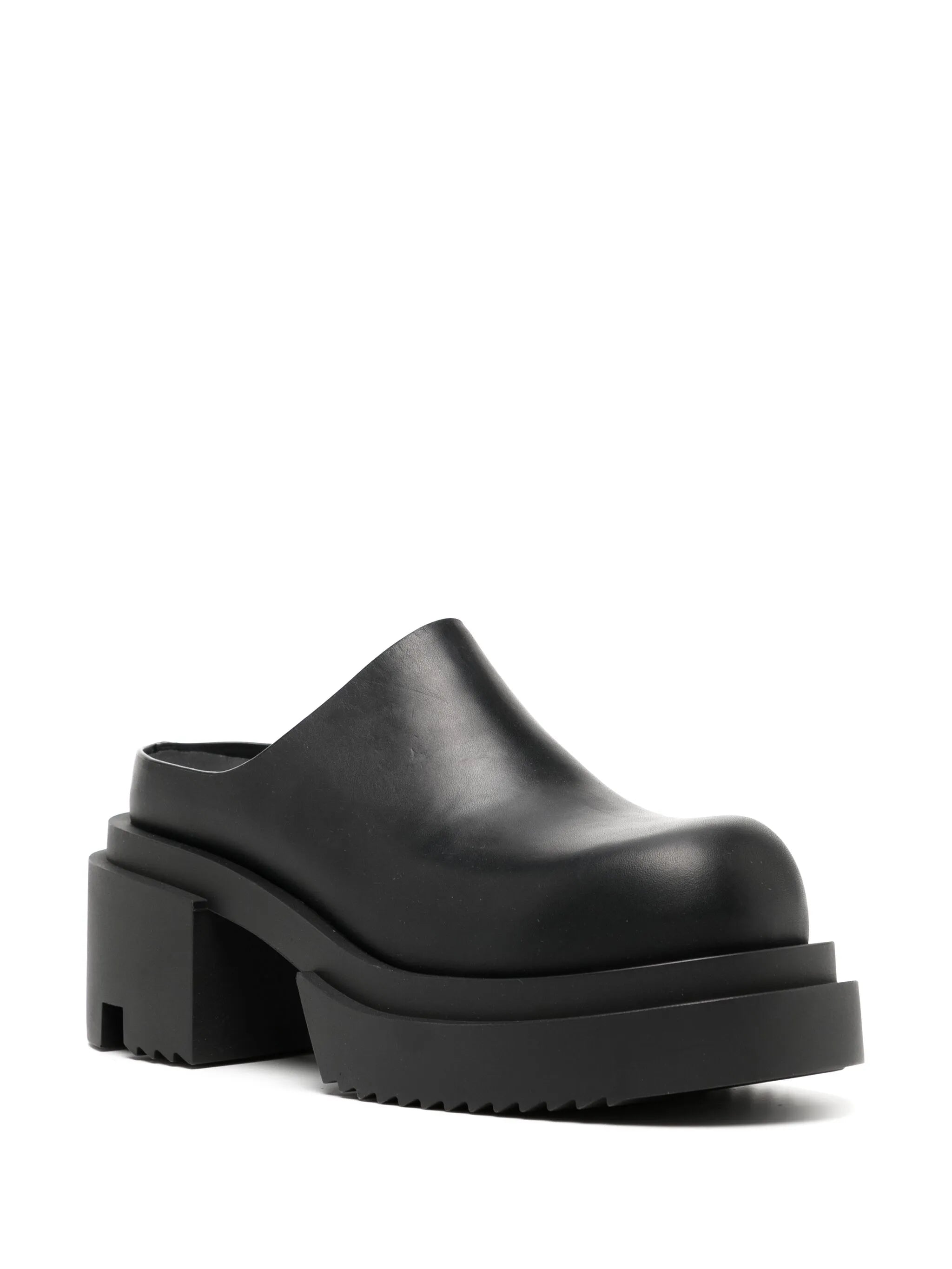 75mm leather mules