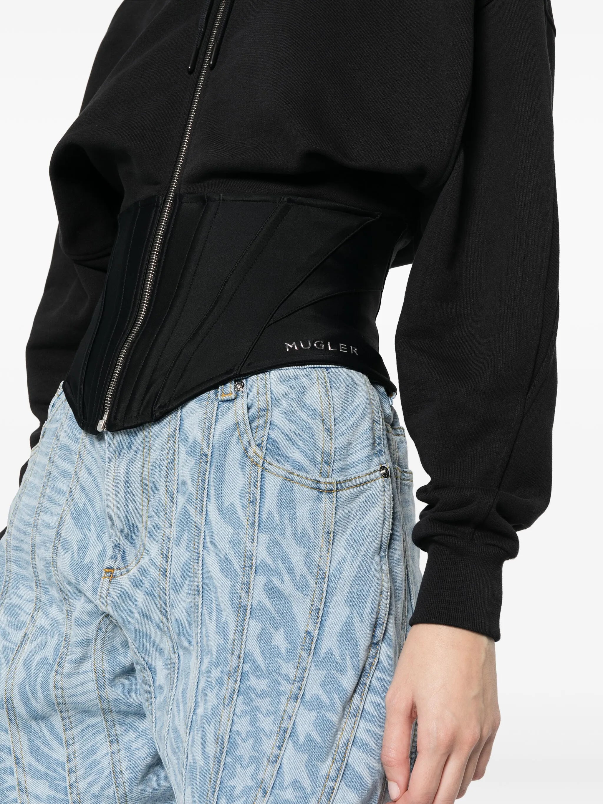 corset zipped hoodie