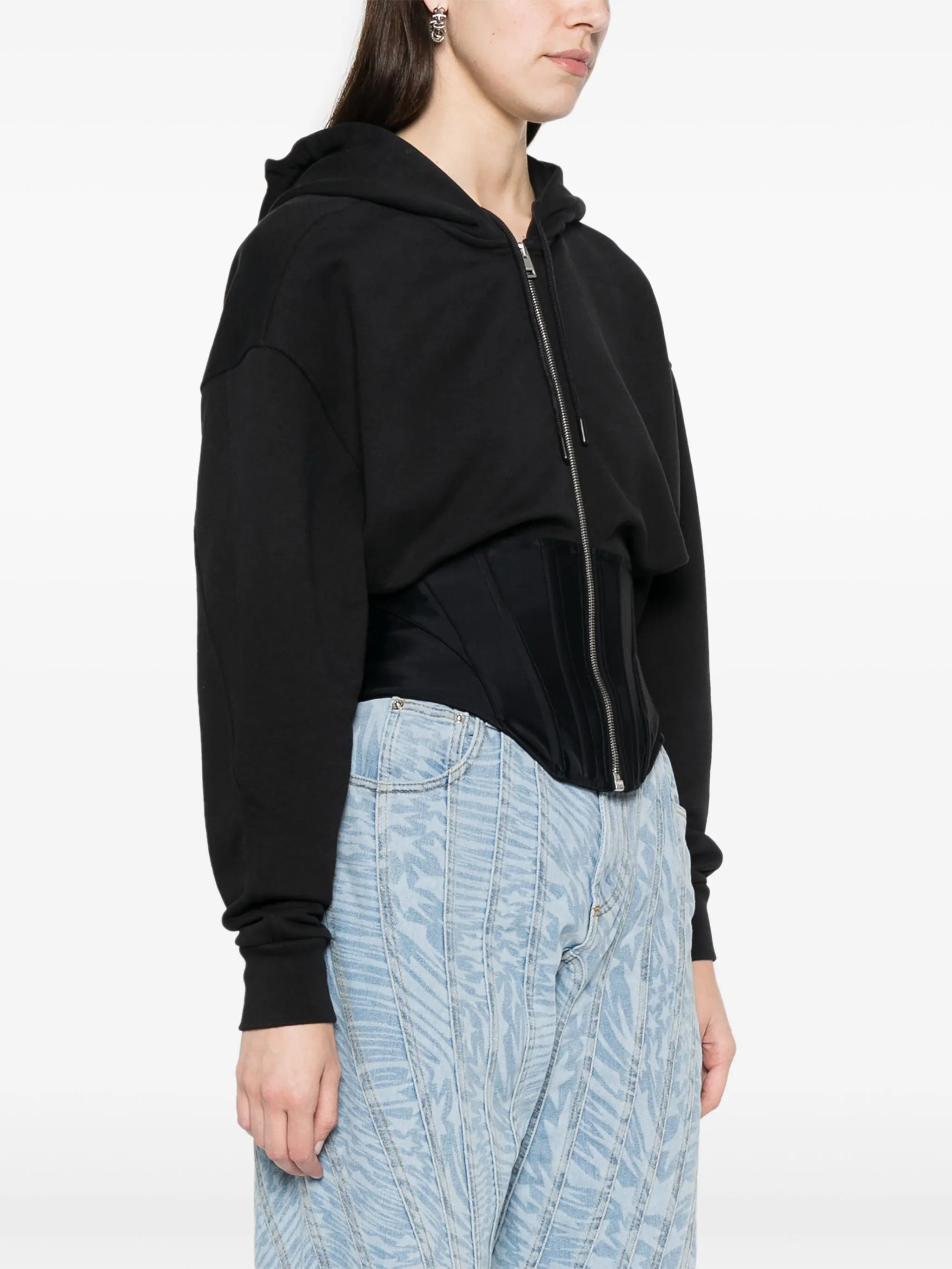 corset zipped hoodie