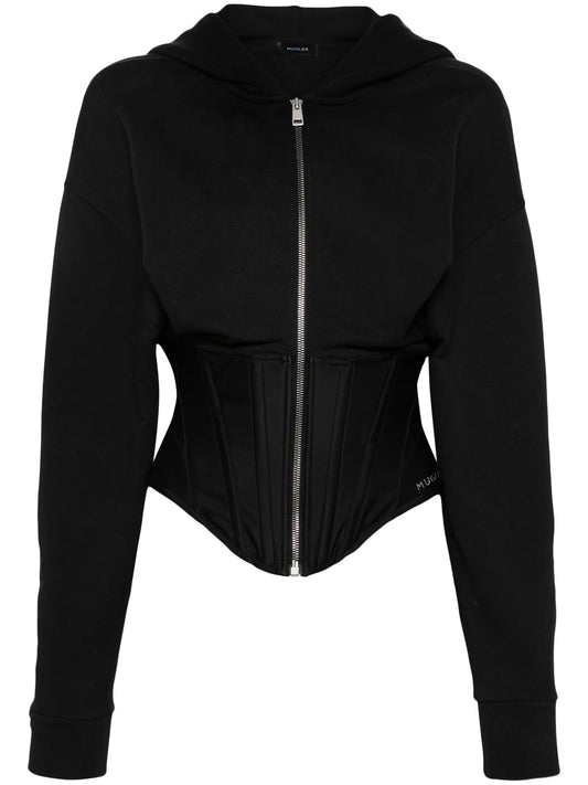 corset zipped hoodie
