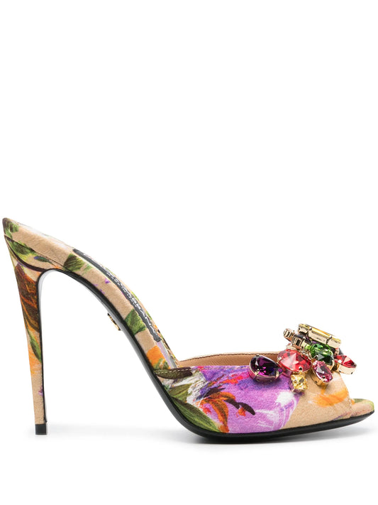 105mm Bloom-print sandals
