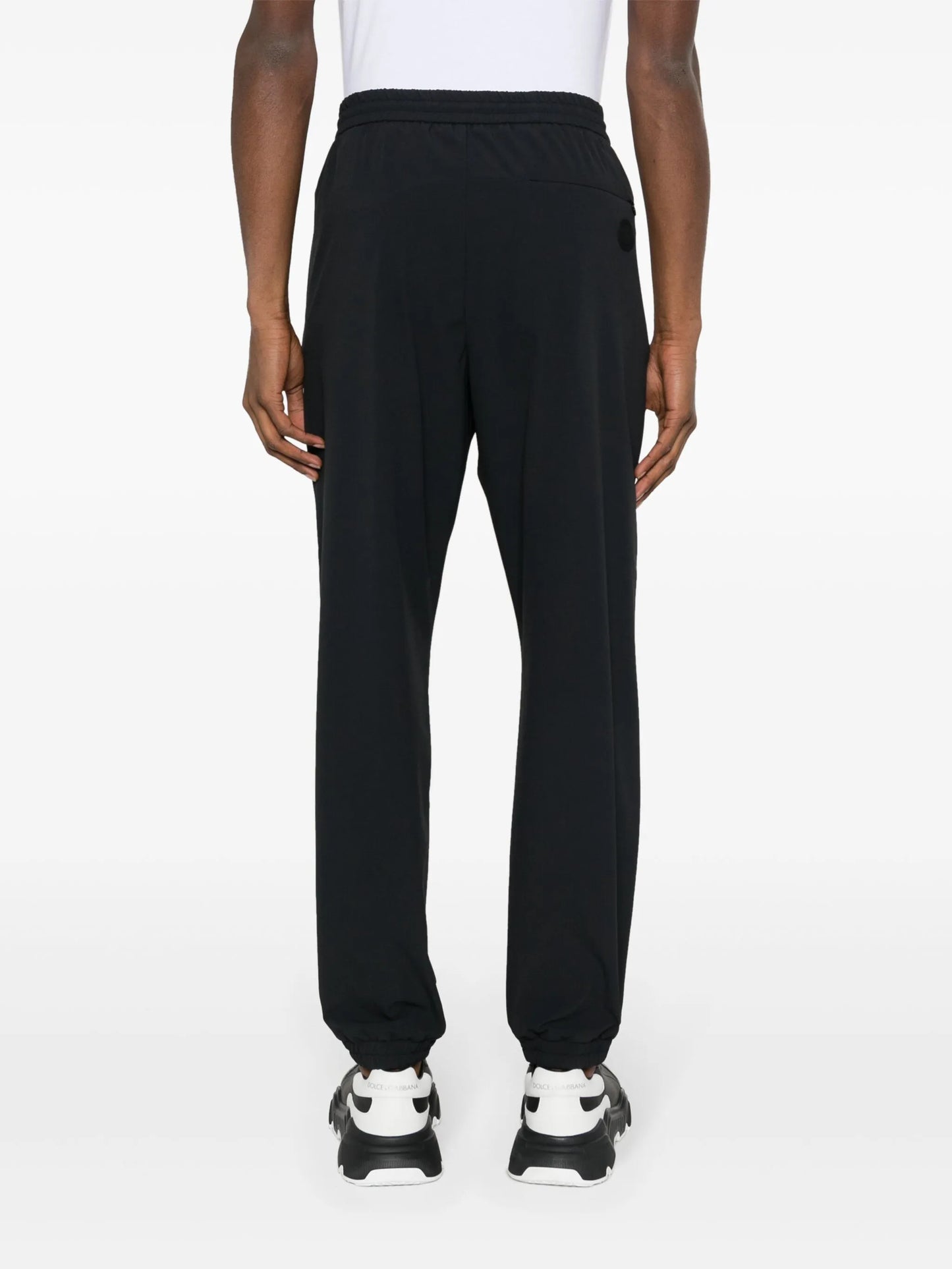 rubberised-logo elasticated-ankles trousers