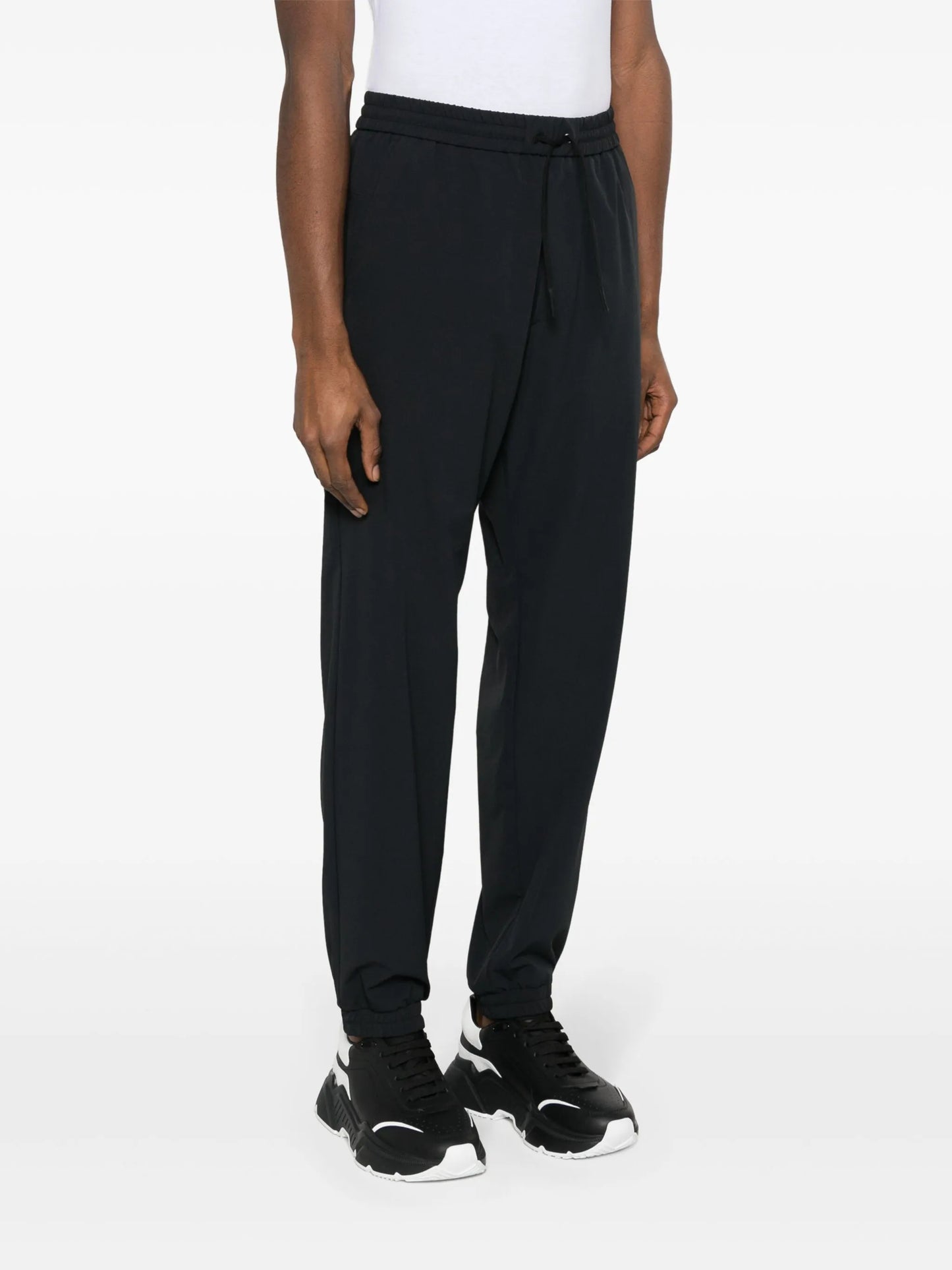 rubberised-logo elasticated-ankles trousers