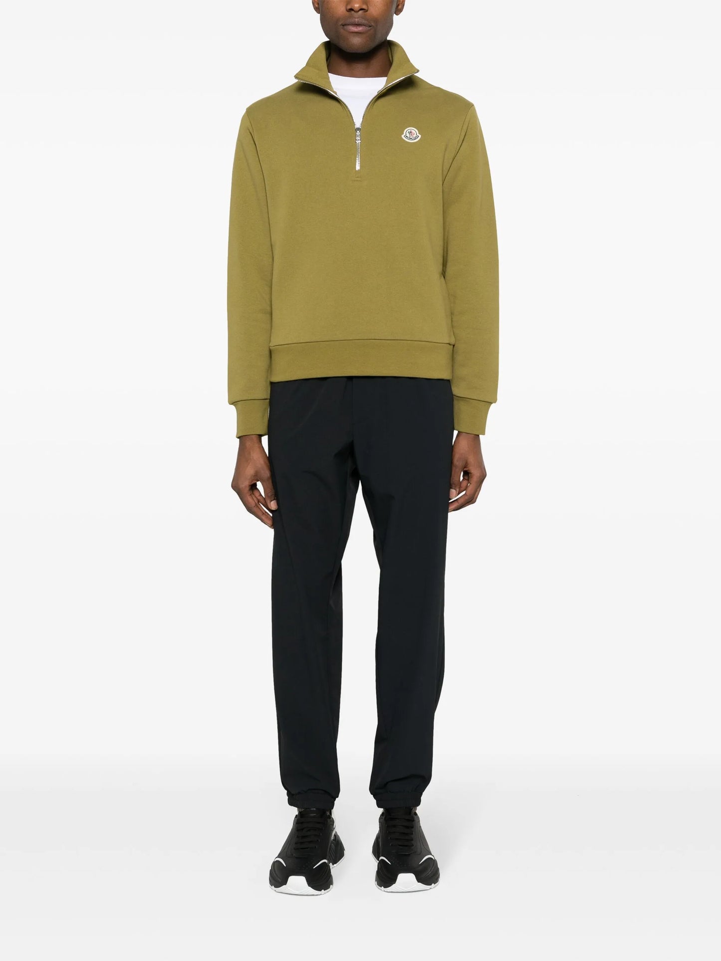 rubberised-logo elasticated-ankles trousers