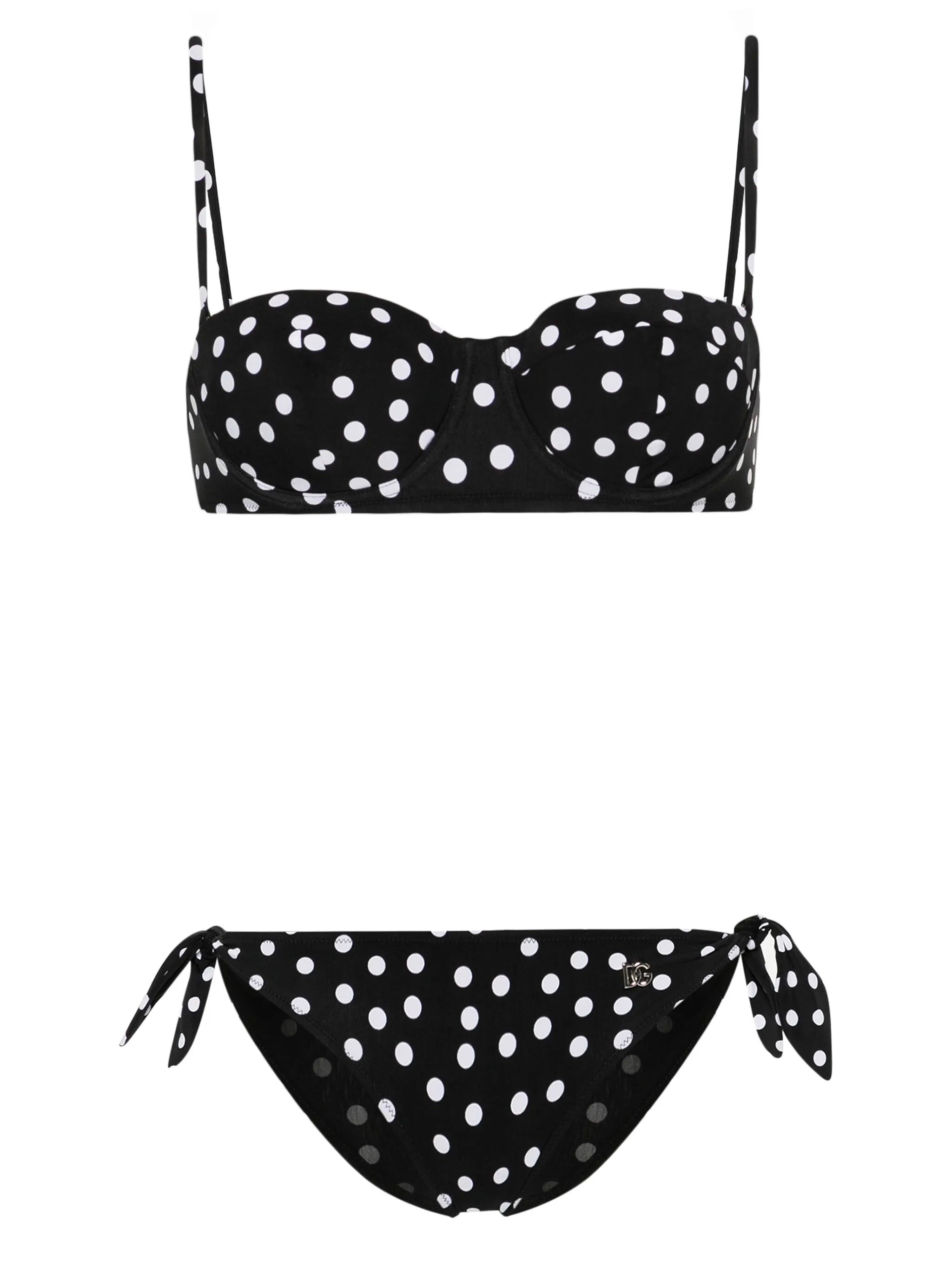 polka-dot triangle bikini set