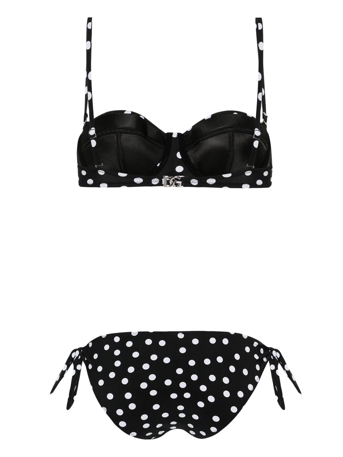 polka-dot triangle bikini set