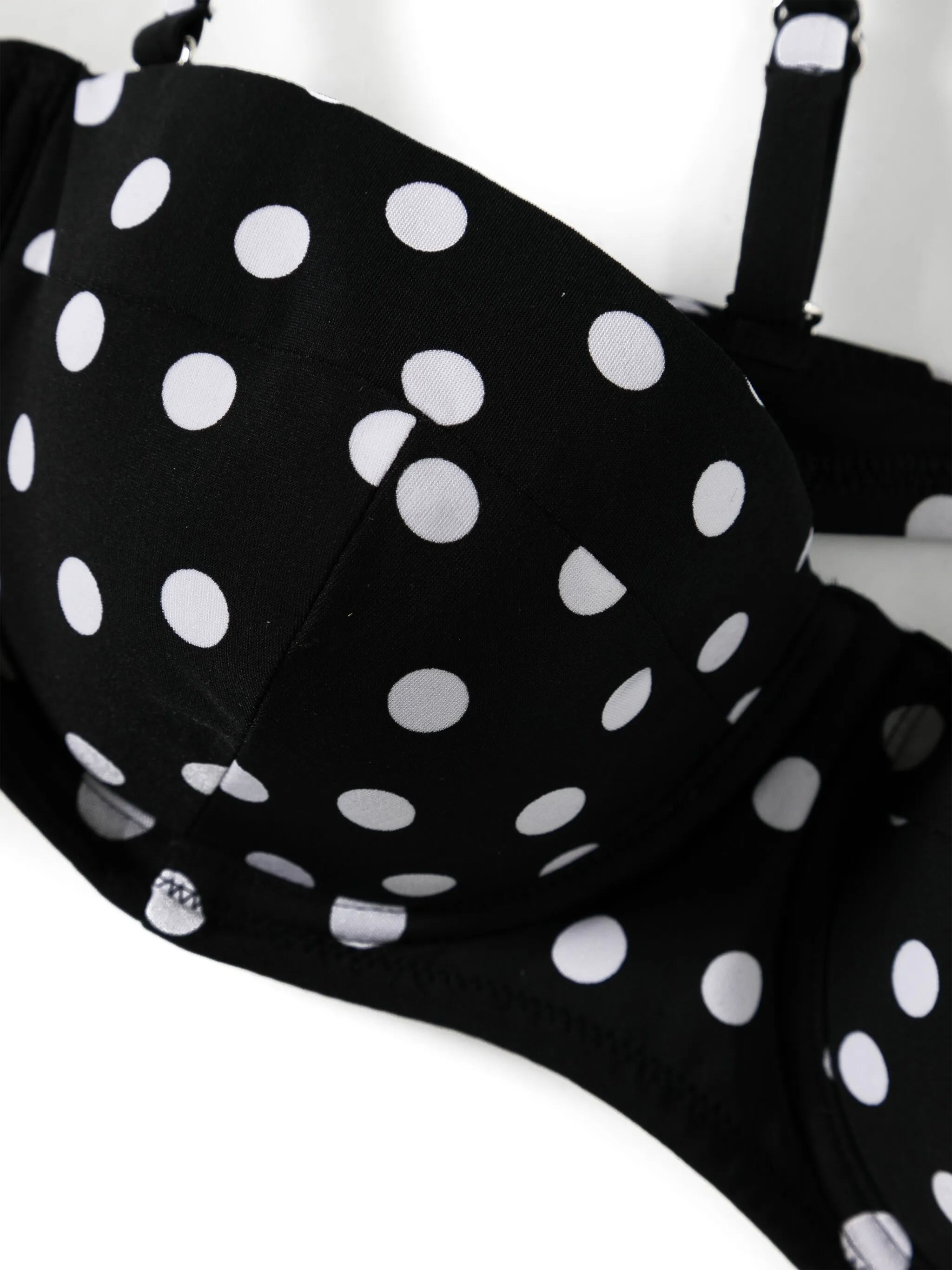 polka-dot triangle bikini set