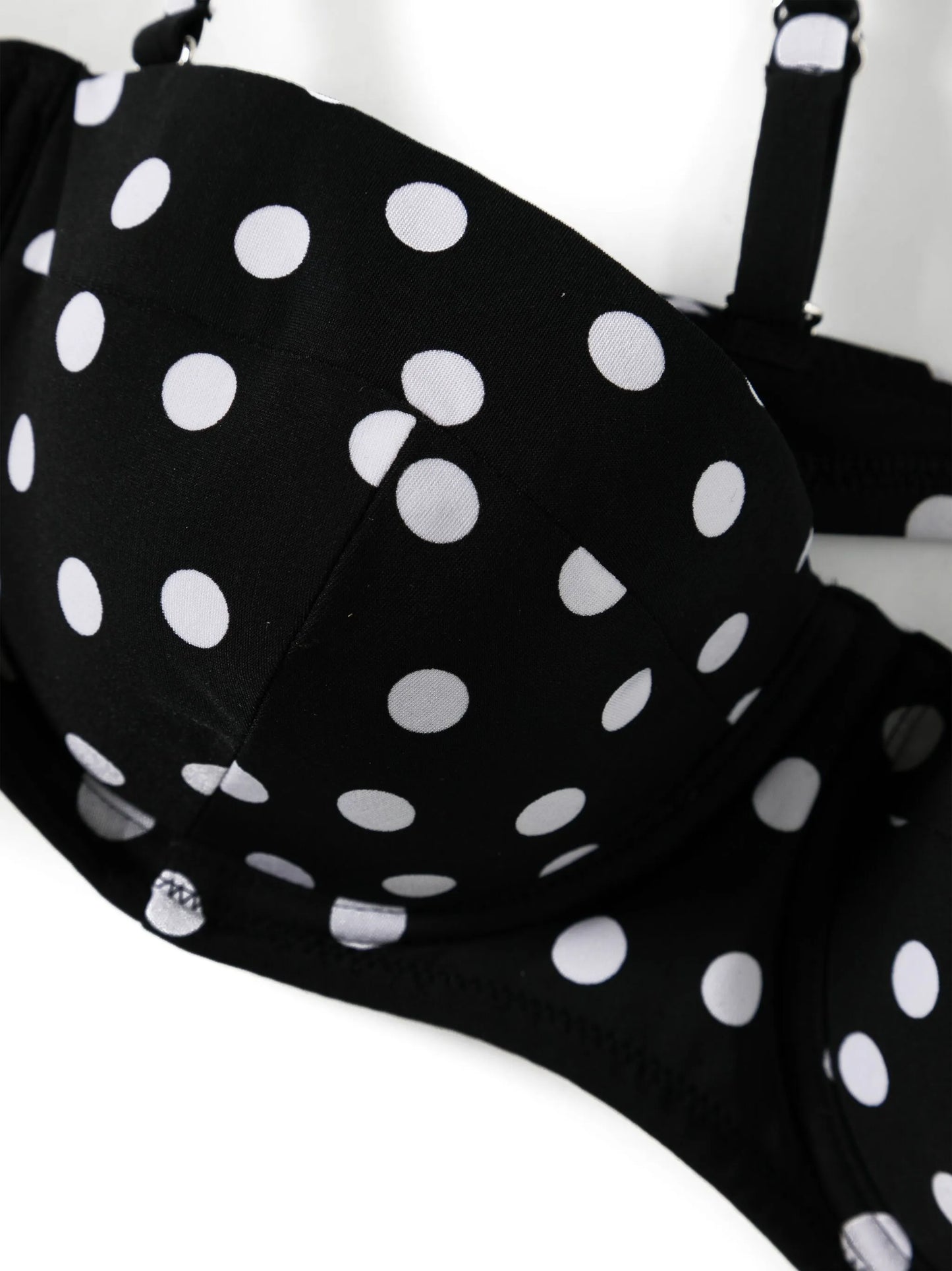 polka-dot triangle bikini set