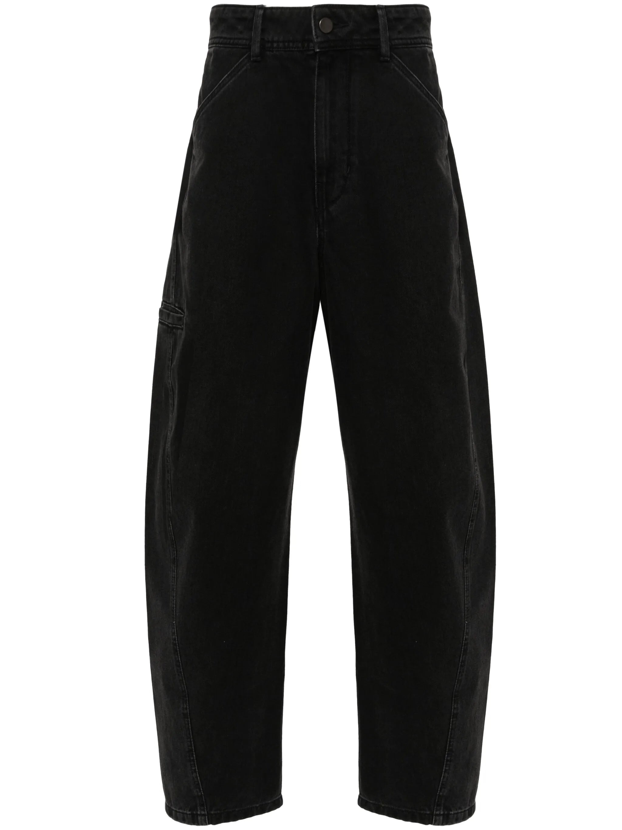 mid-rise tapered jeans