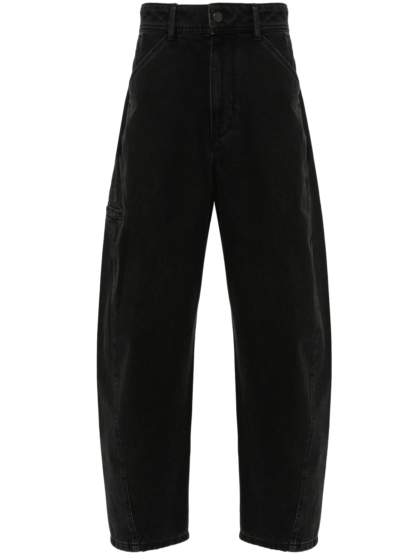 mid-rise tapered jeans