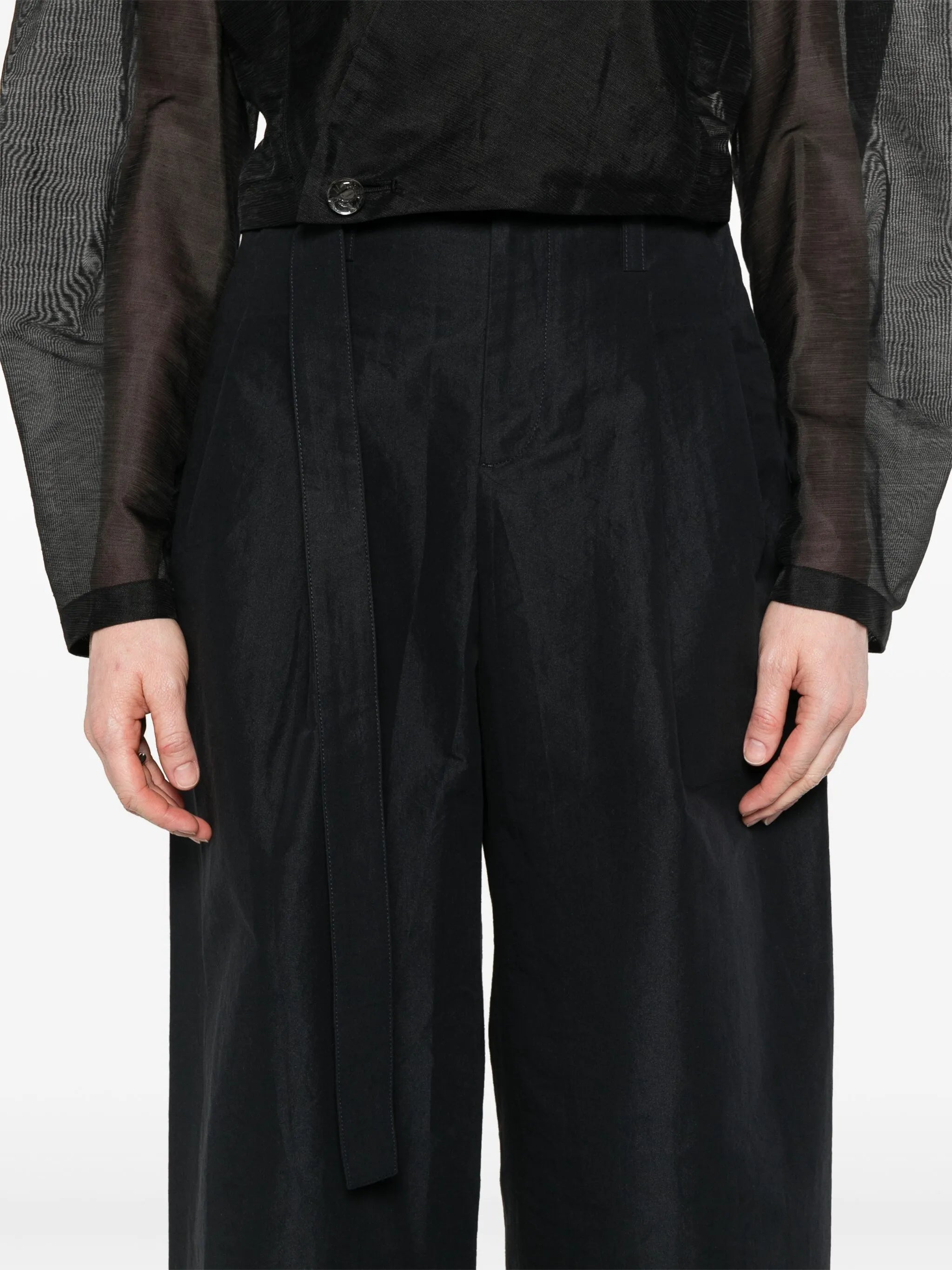 Enfold high-waist wide trousers
